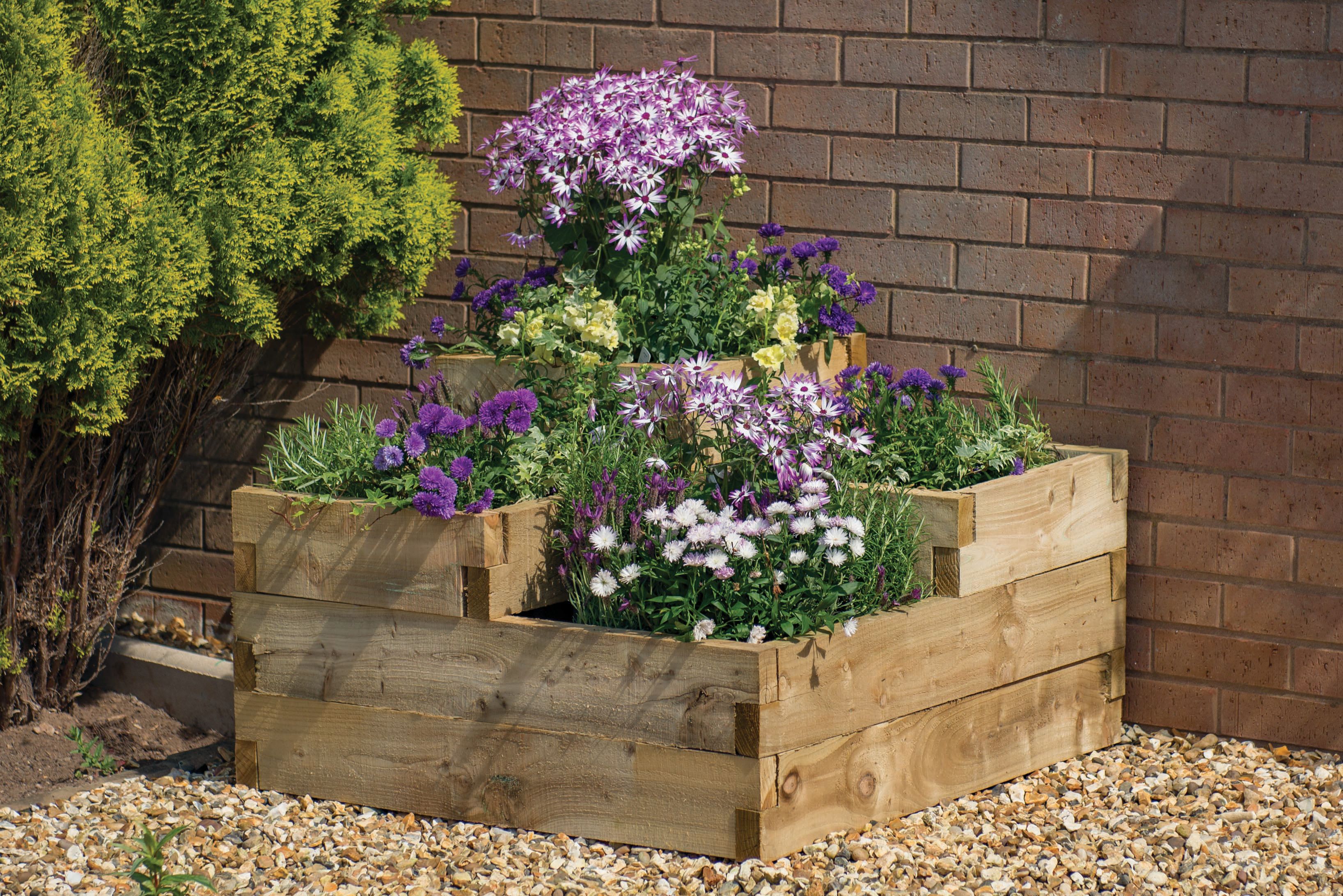 Forest Garden Caledonian Tiered Raised Bed - 560mm x 900mm