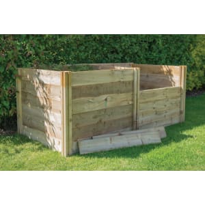 Forest Garden 3 x 3ft Slot Down Wooden Compost Bin Extension Kit