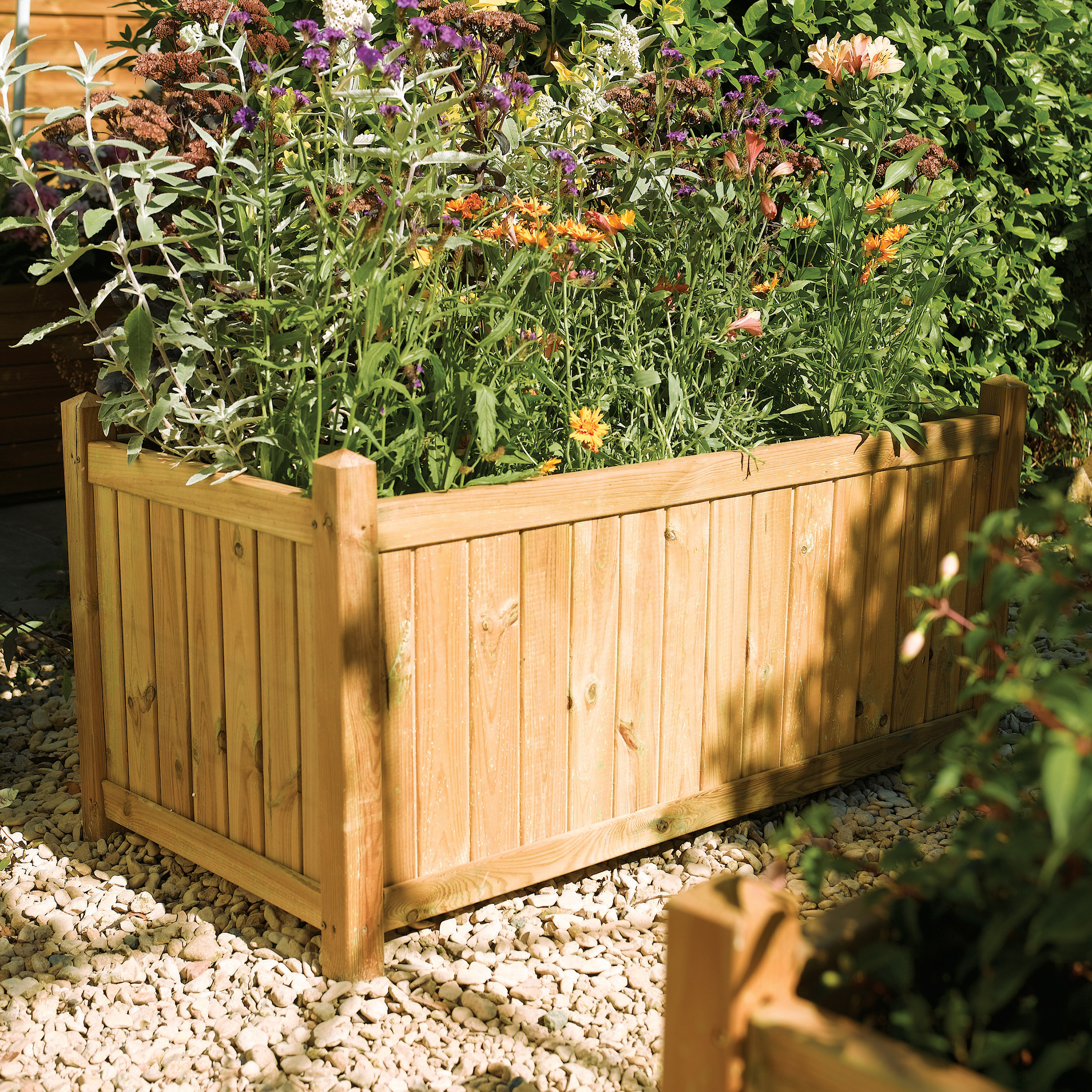 Rowlinson Pressure Treated Rectangular Planter - 500 x 1000mm