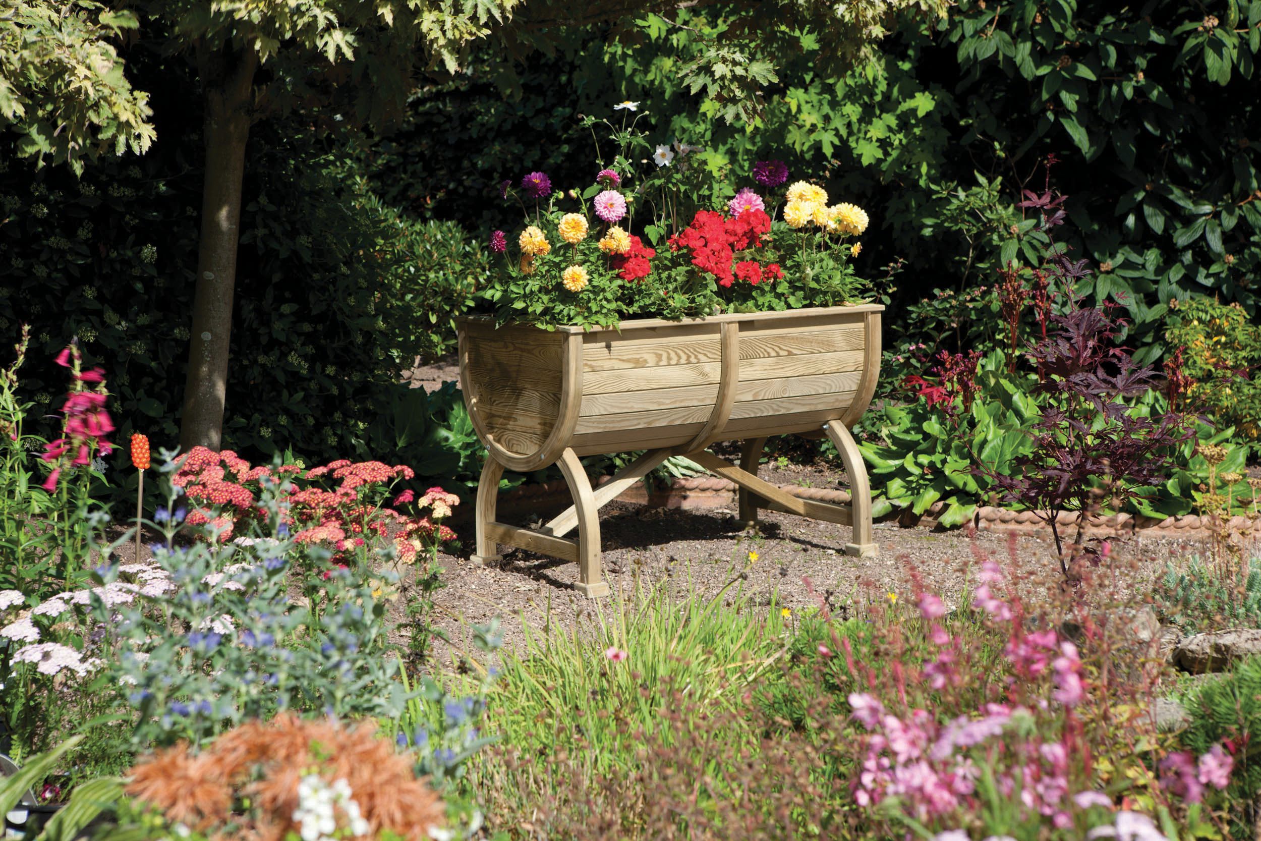 Image of Rowlinson Pressure Treated Marberry Barrel Planter - 715mm x 1m
