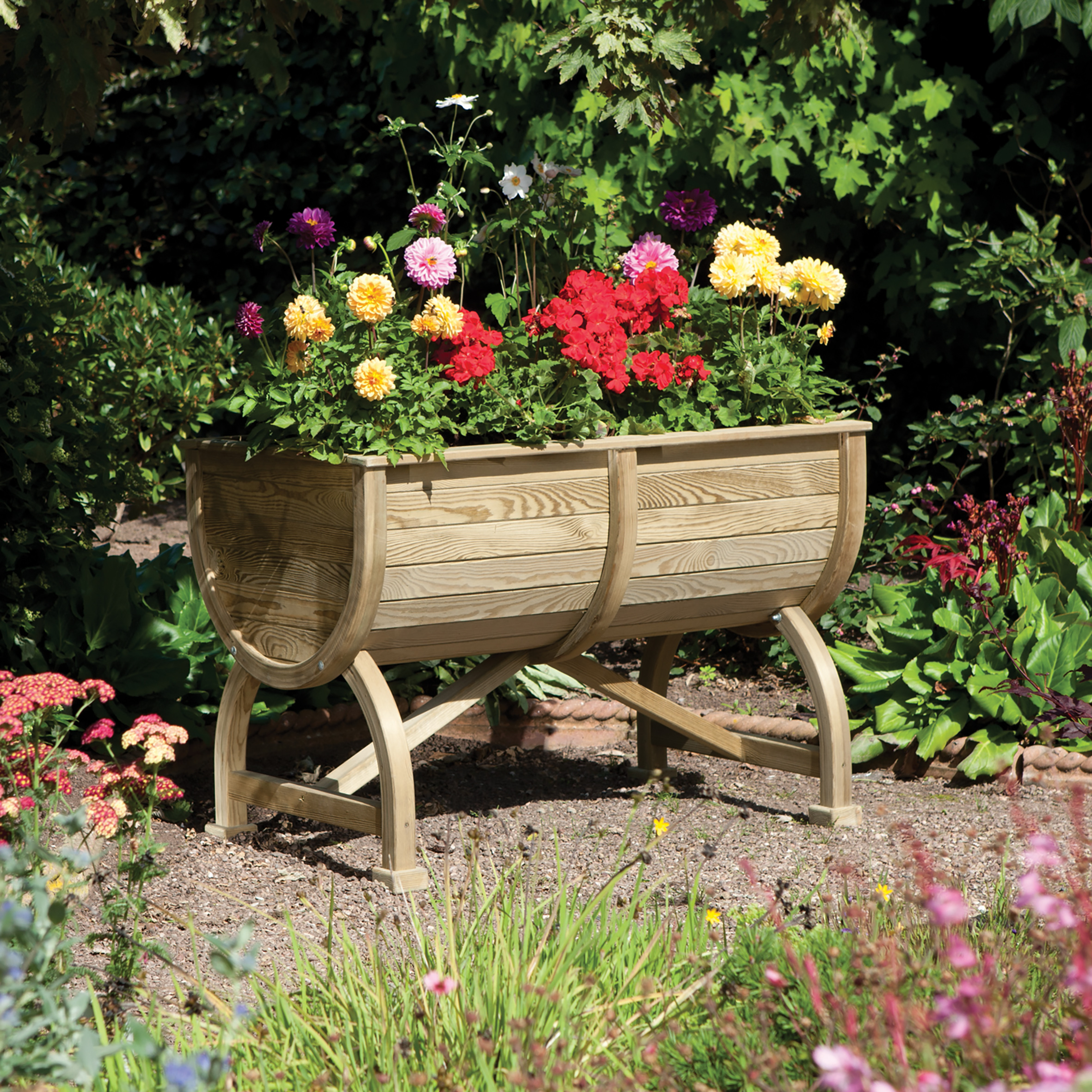 Rowlinson Pressure Treated Marberry Barrel Planter - 715 x 1000mm