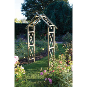 Image of Rowlinson Rustic Classical Criss-cross Garden Arch - 1490 x 450mm