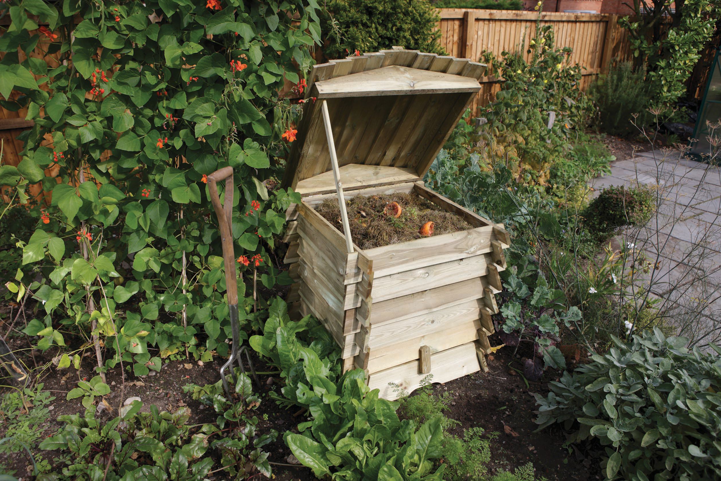 Image of Rowlinson 2 x 2ft Beehive Timber Garden Compost Bin