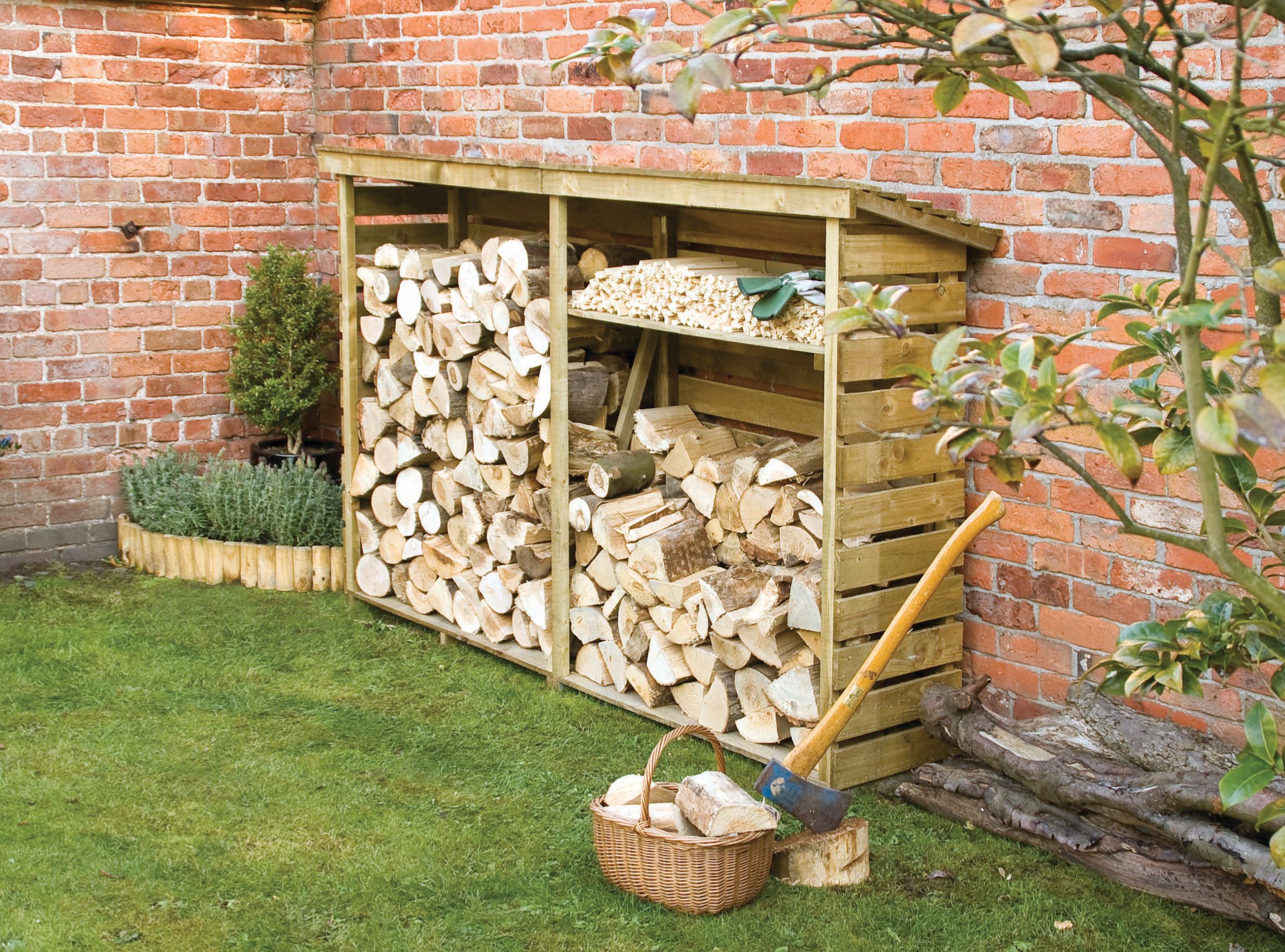 Rowlinson Timber Large Log Store - 8 x 2ft