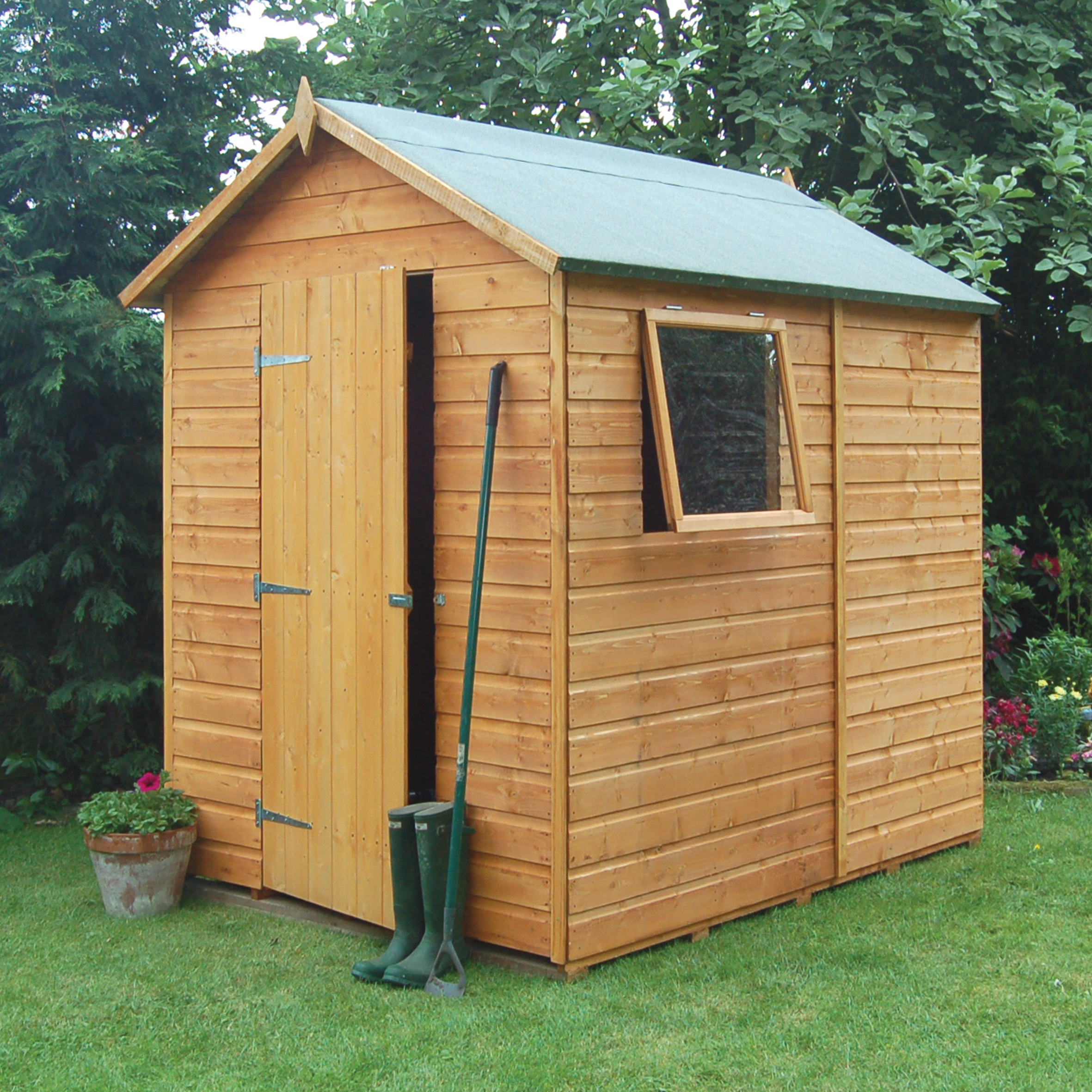 Image of Rowlinson Premier 7 x 5ft Apex Shed with Opening Window