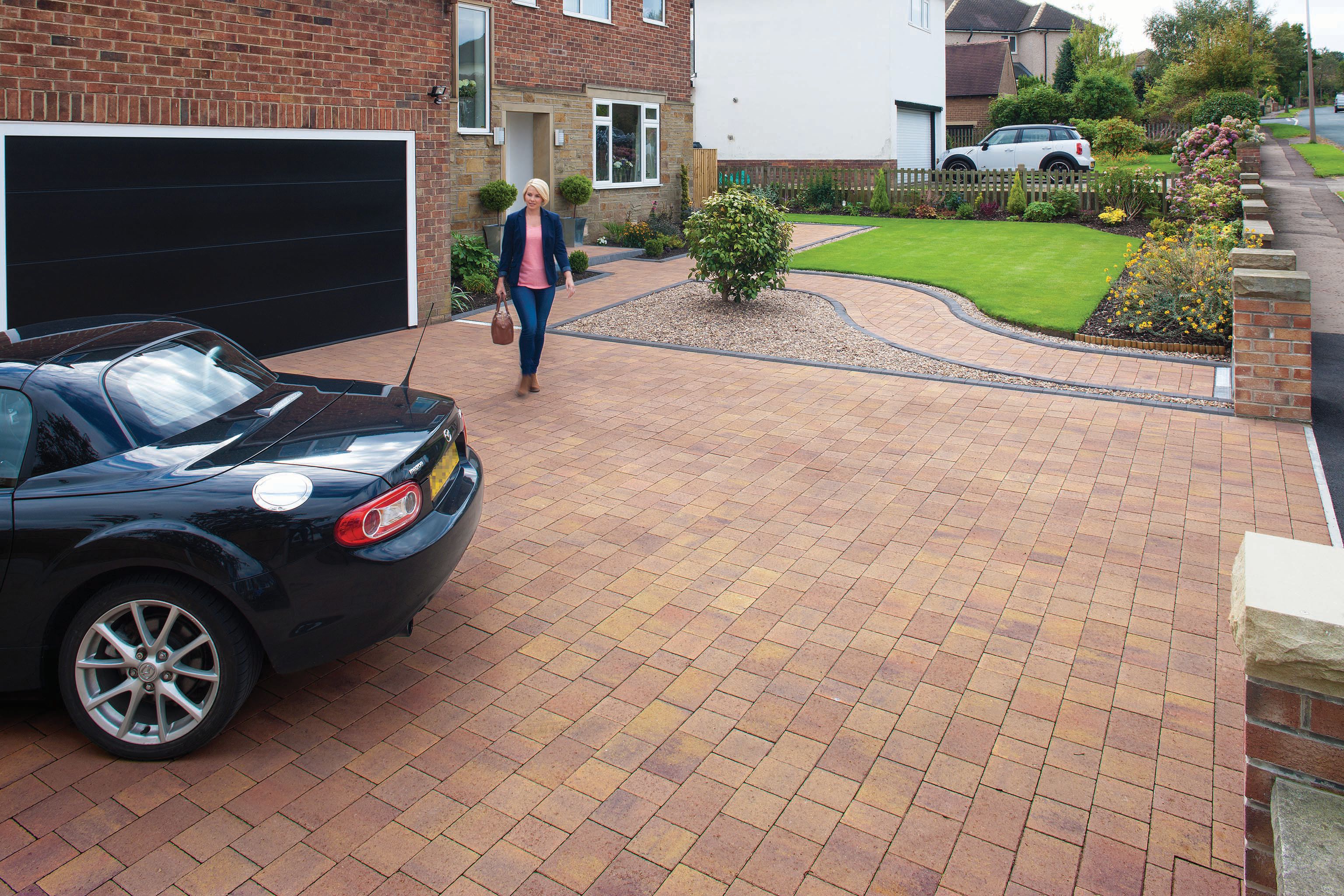 Marshalls Drivesett Savanna Textured Autumn Block Paving - 240 x 160 x 50mm - Pack of 300