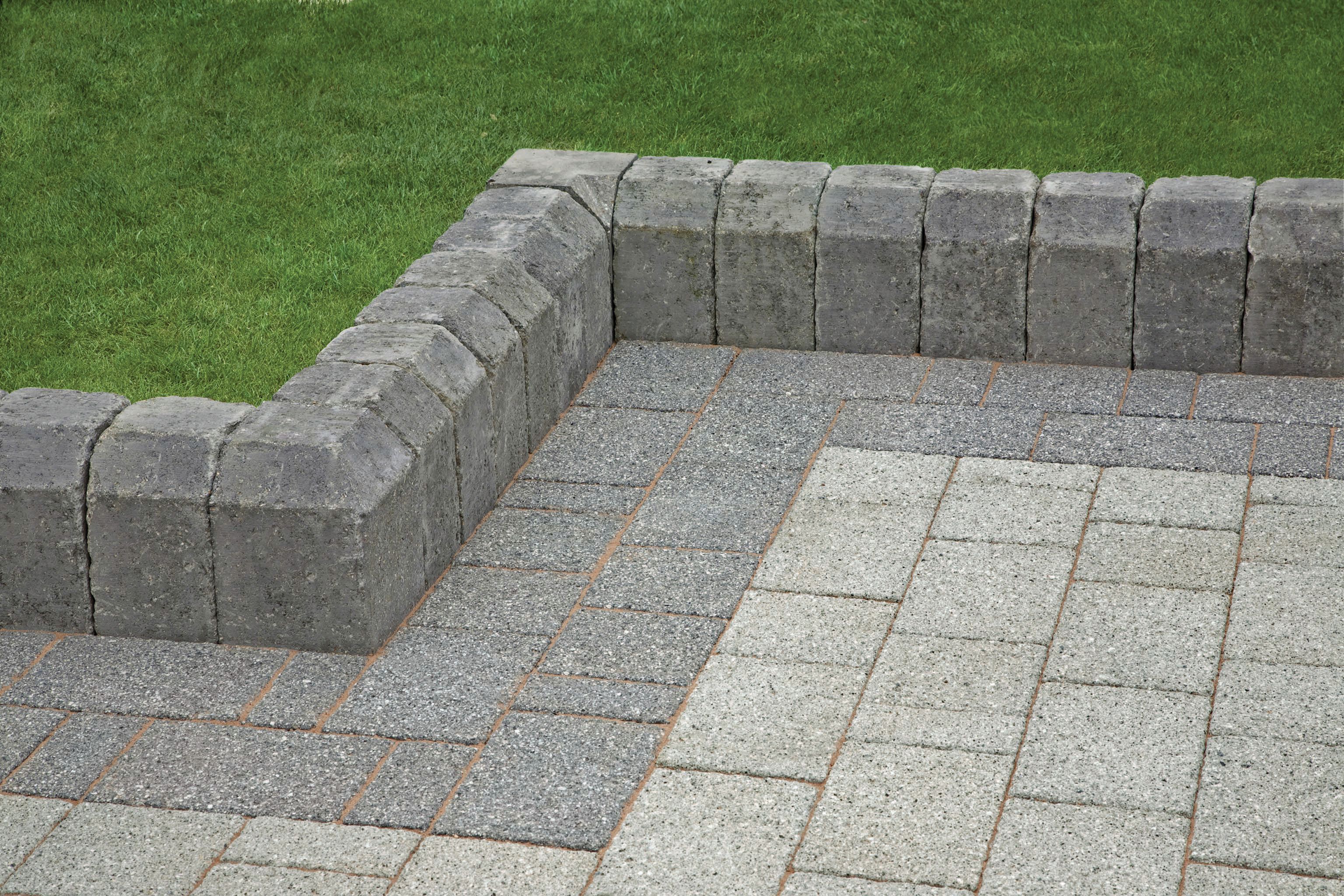 Image of Marshalls Tegula Splayed Kerb Stone - Pennant Grey 130mm Pack of 120