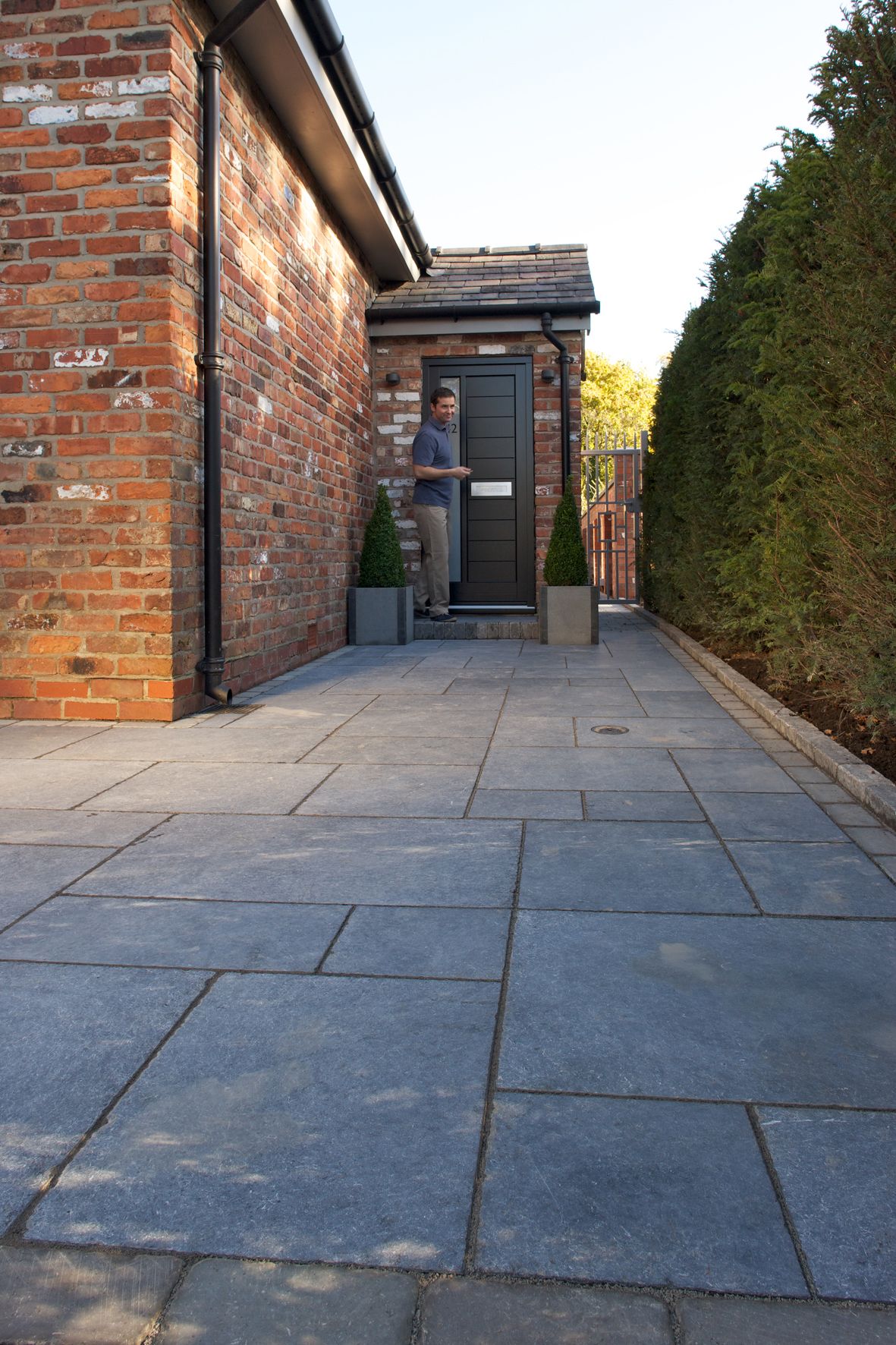 Marshalls Indian Sandstone Textured Grey Multi Paving Slab - 560 x 560 x 25mm