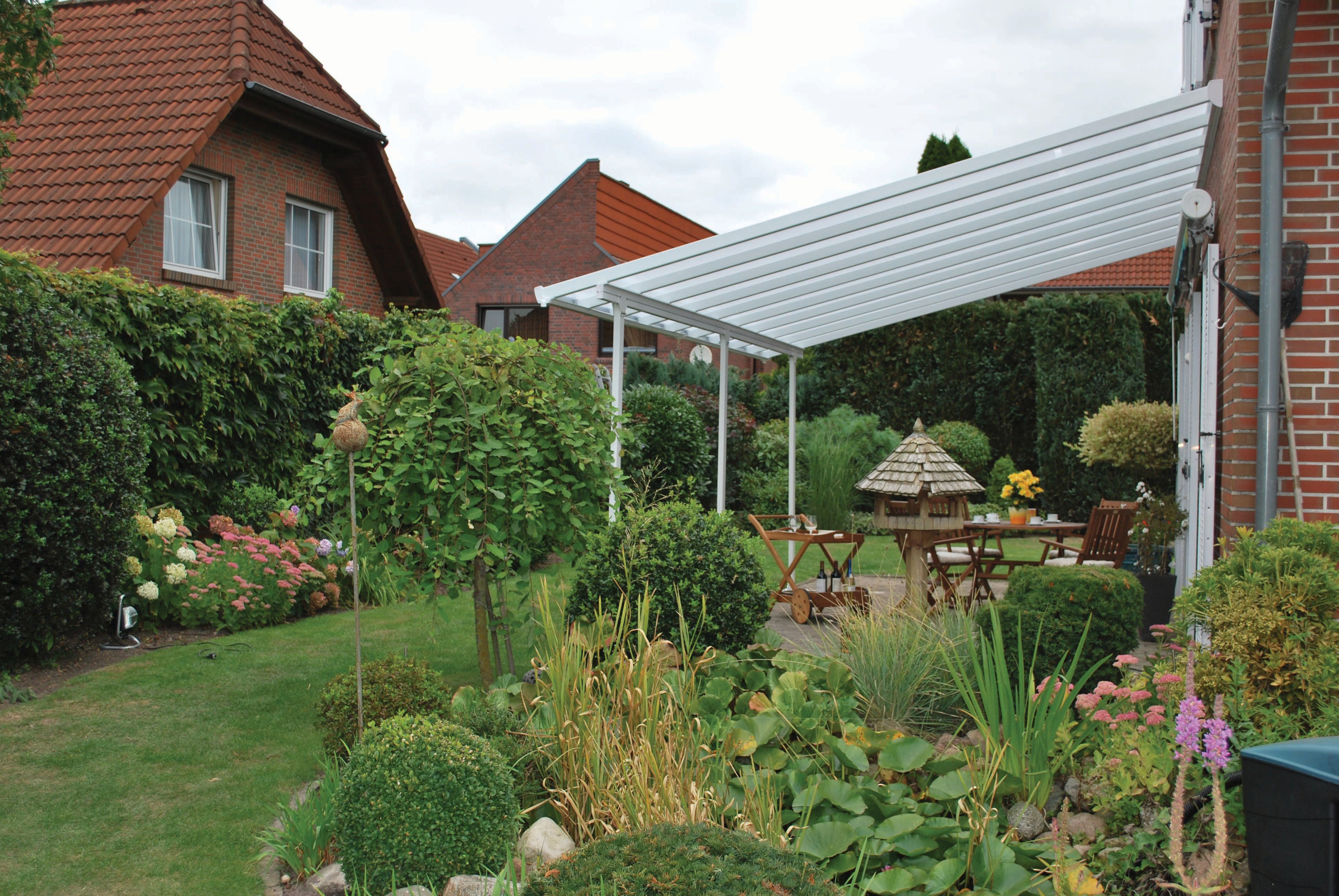 Image of Palram Feria White Polycarbonate Patio Canopy - 6060 x 3870mm