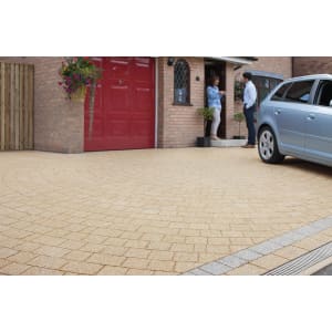 Marshalls Drivesett Argent Textured Driveway Block Paving Pack Mixed Size - Buff 10.75 m2