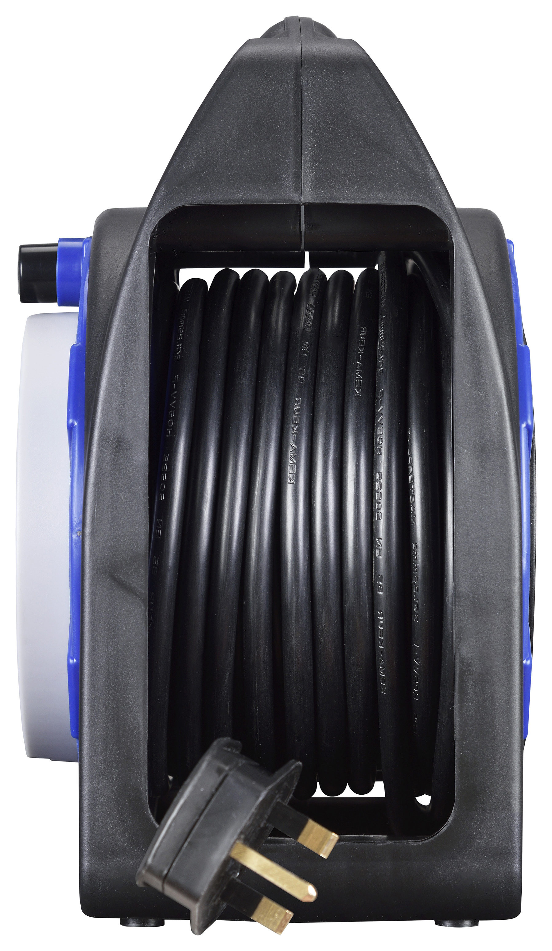 Image of Masterplug 4 Socket Thermal Cut-out Case Reel - Blue 15m 10A