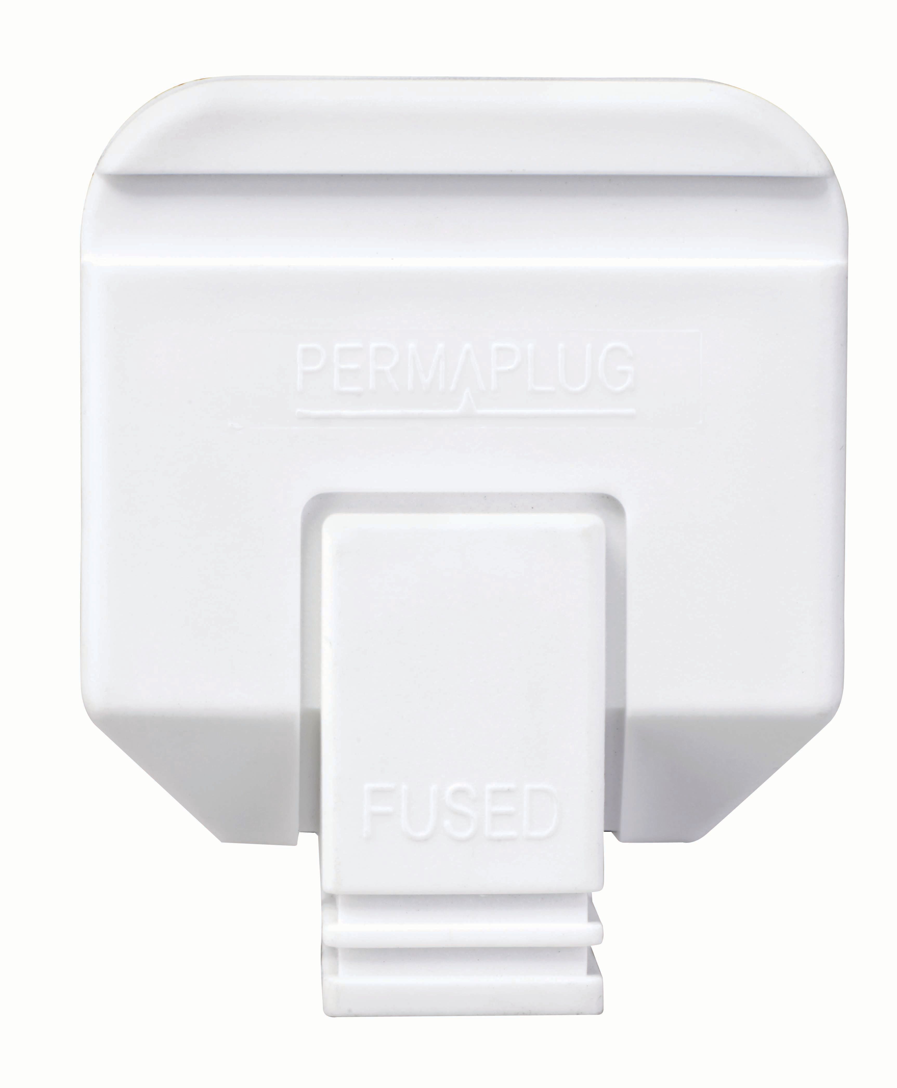 Masterplug 3 Pin 13A Fused Heavy Duty Rewirable UK Plug Socket - White