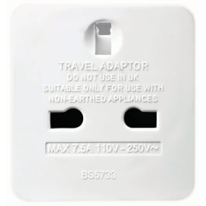 Masterplug Travel Adaptor Twin Pack - Uk to Europe 7.5A