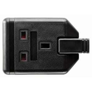 Masterplug 13A Single Rewireable Trailing Socket - Black
