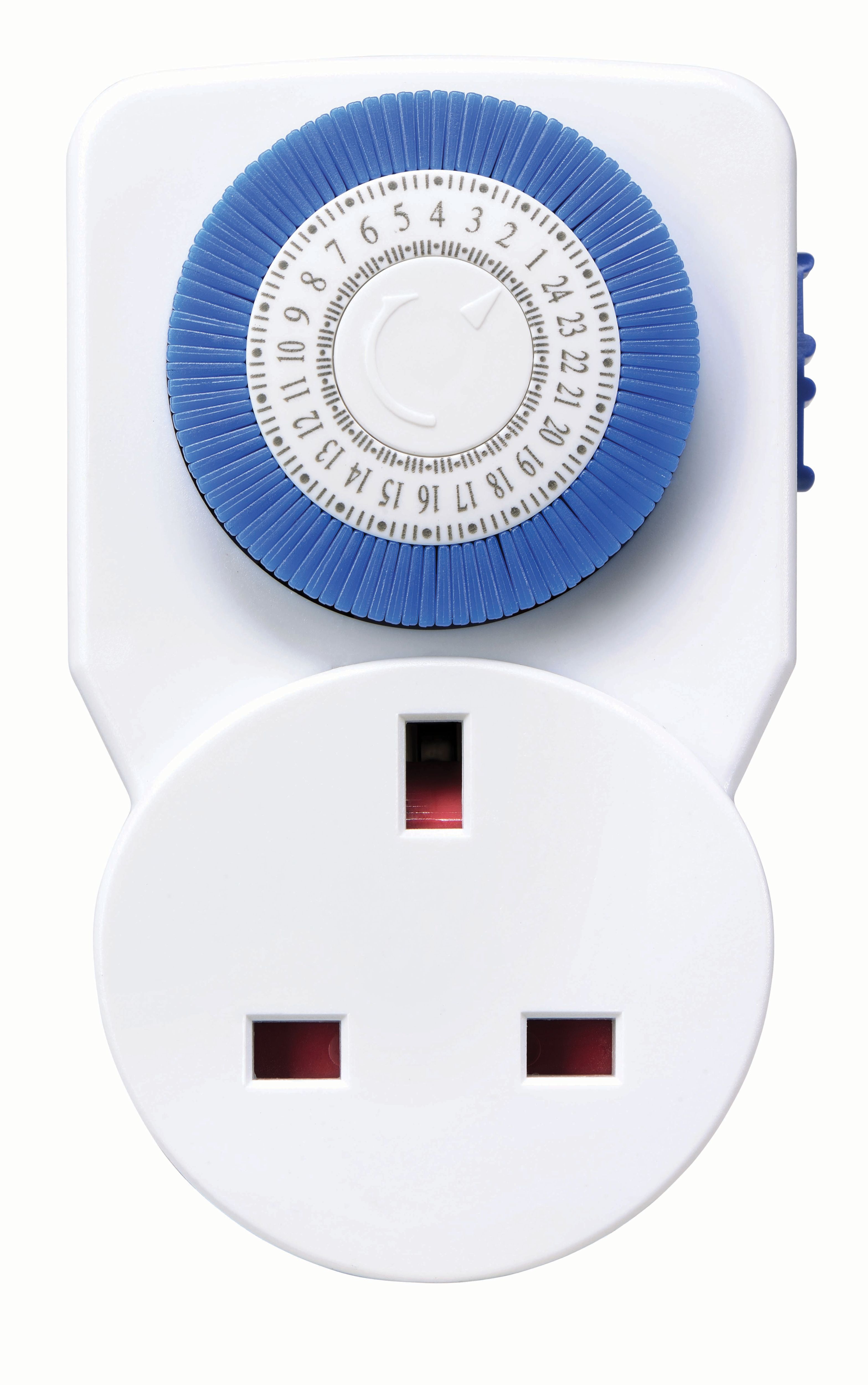 Image of Masterplug Compact Mechanical Timer Socket with Manual Override - White