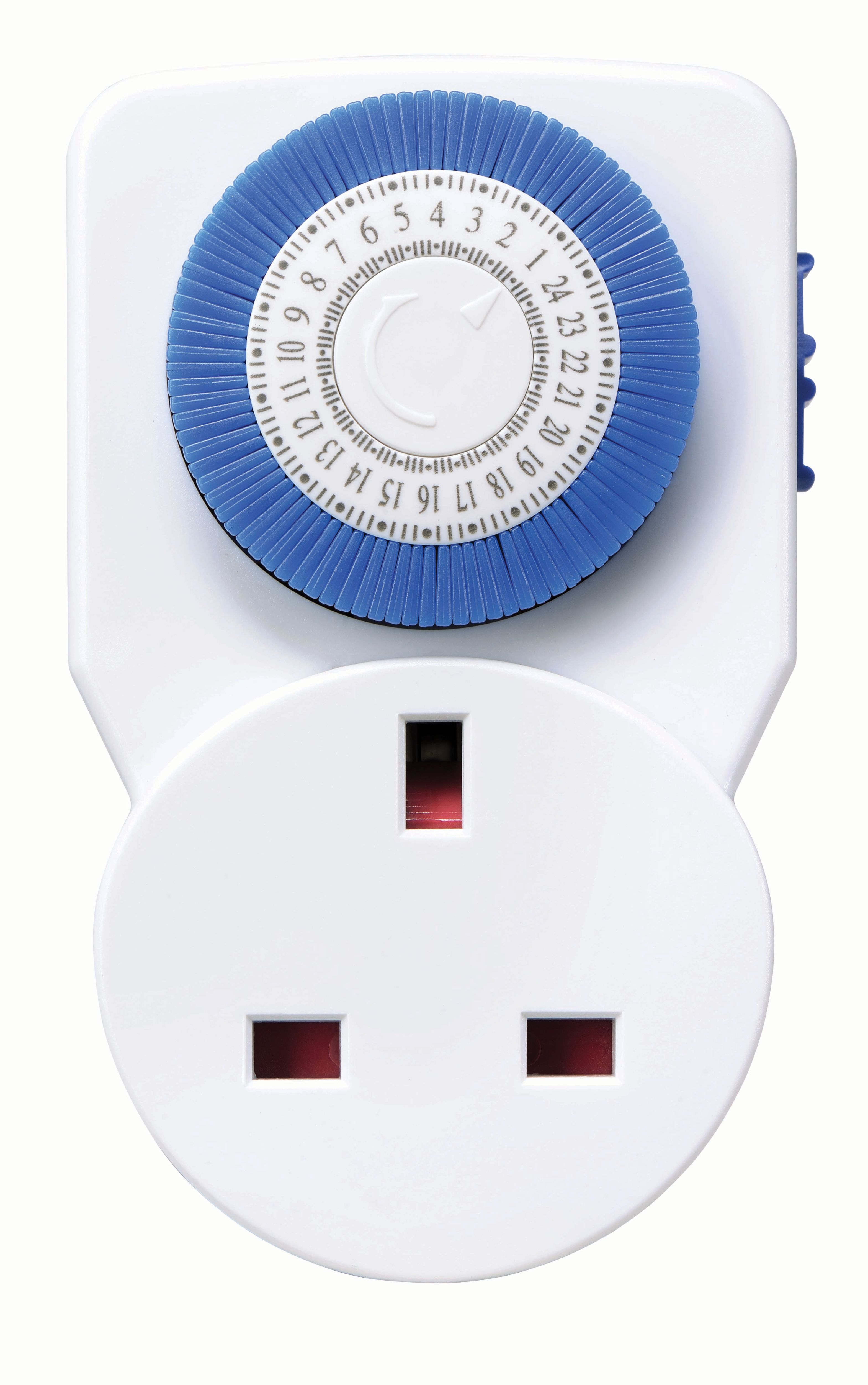 Masterplug 24 Hour Mechanical Timer Socket with Manual Override - White