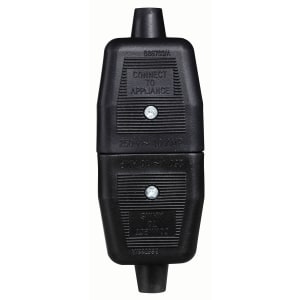 Masterplug 3 Pin Non-Reversible Connector - Black 10A