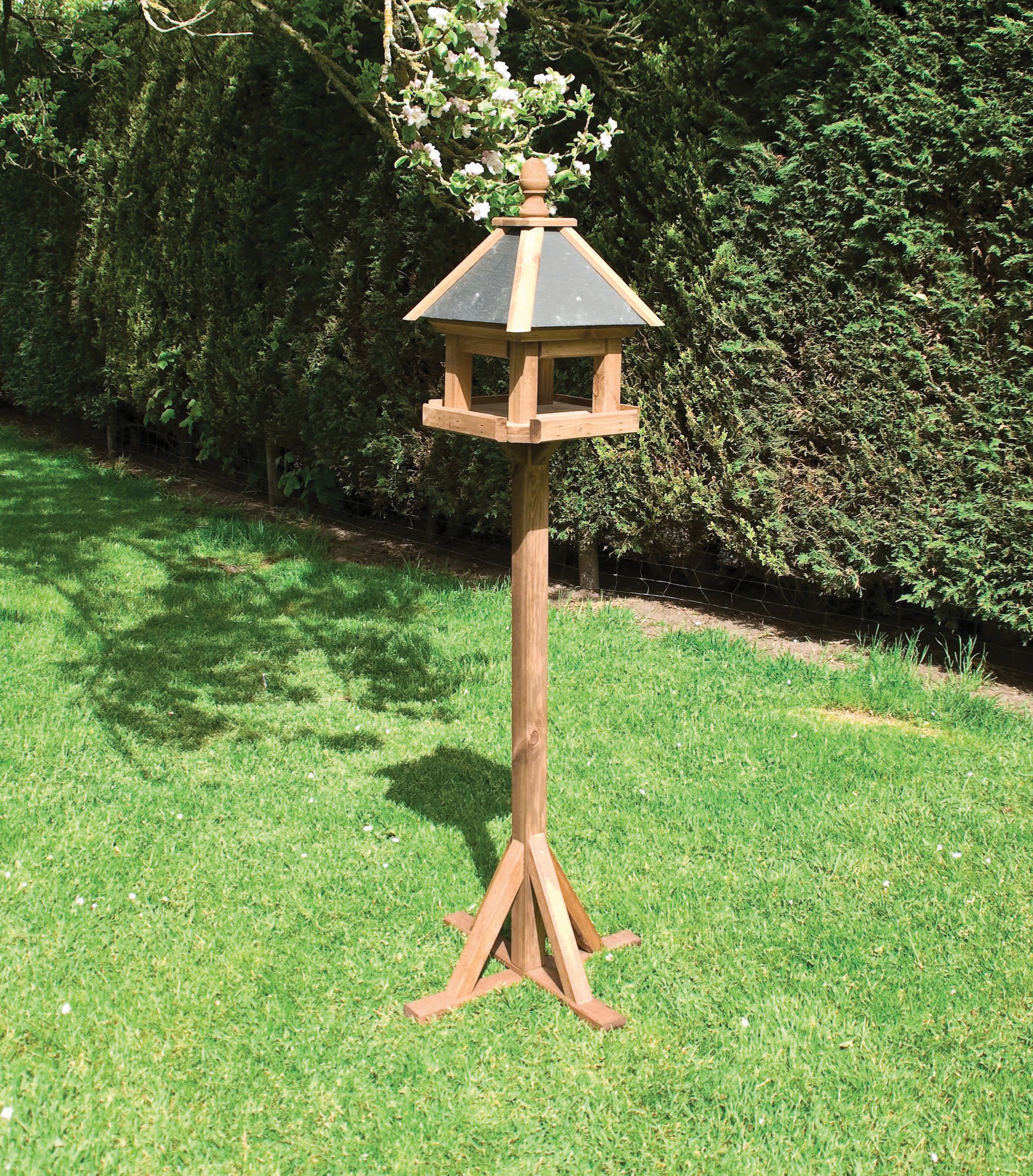 Image of Rowlinson Premium Timber Laverton Bird Table - 2 x 2 ft