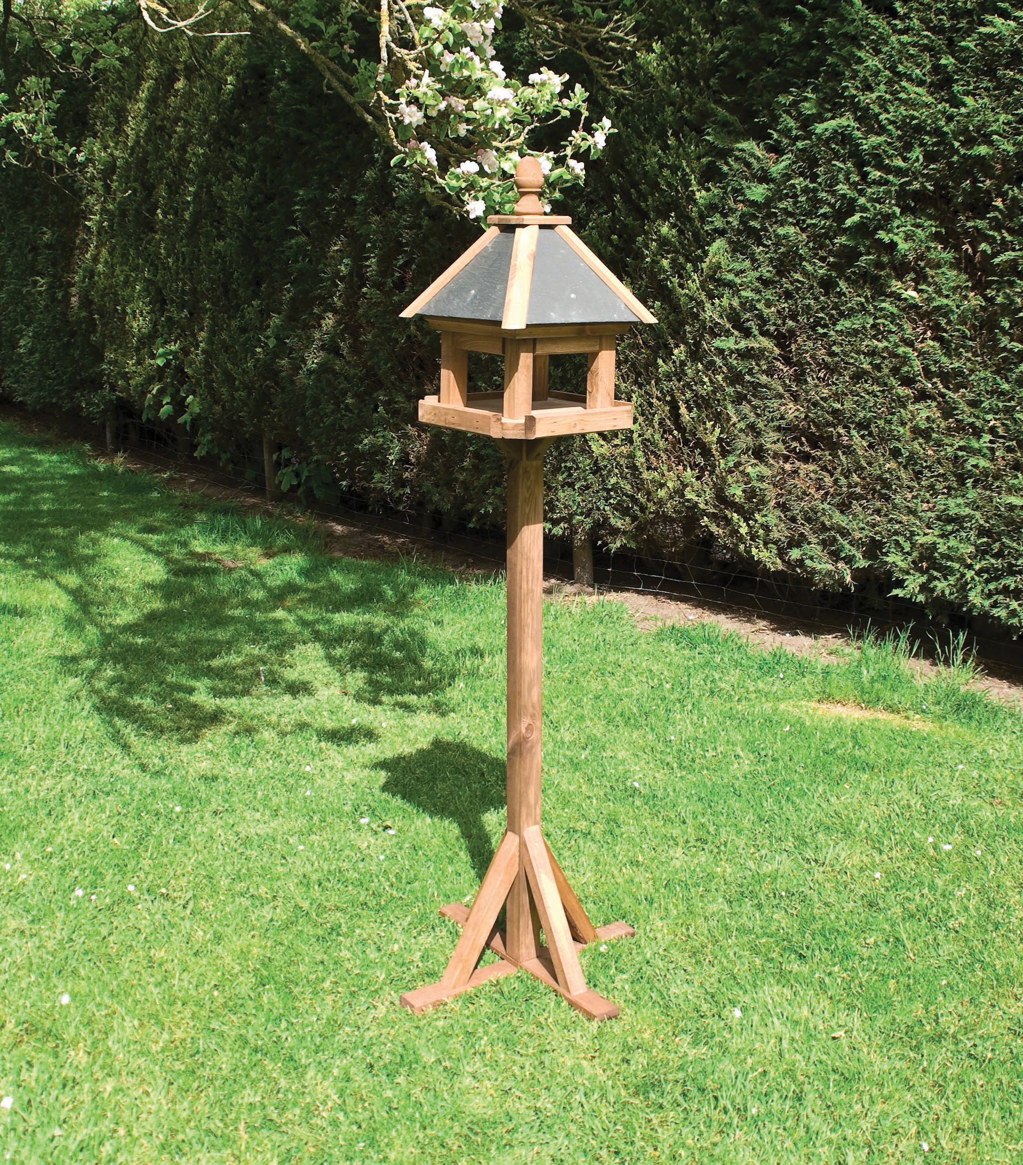 Rowlinson Premium Timber Laverton Bird Table - 2 x 2 ft