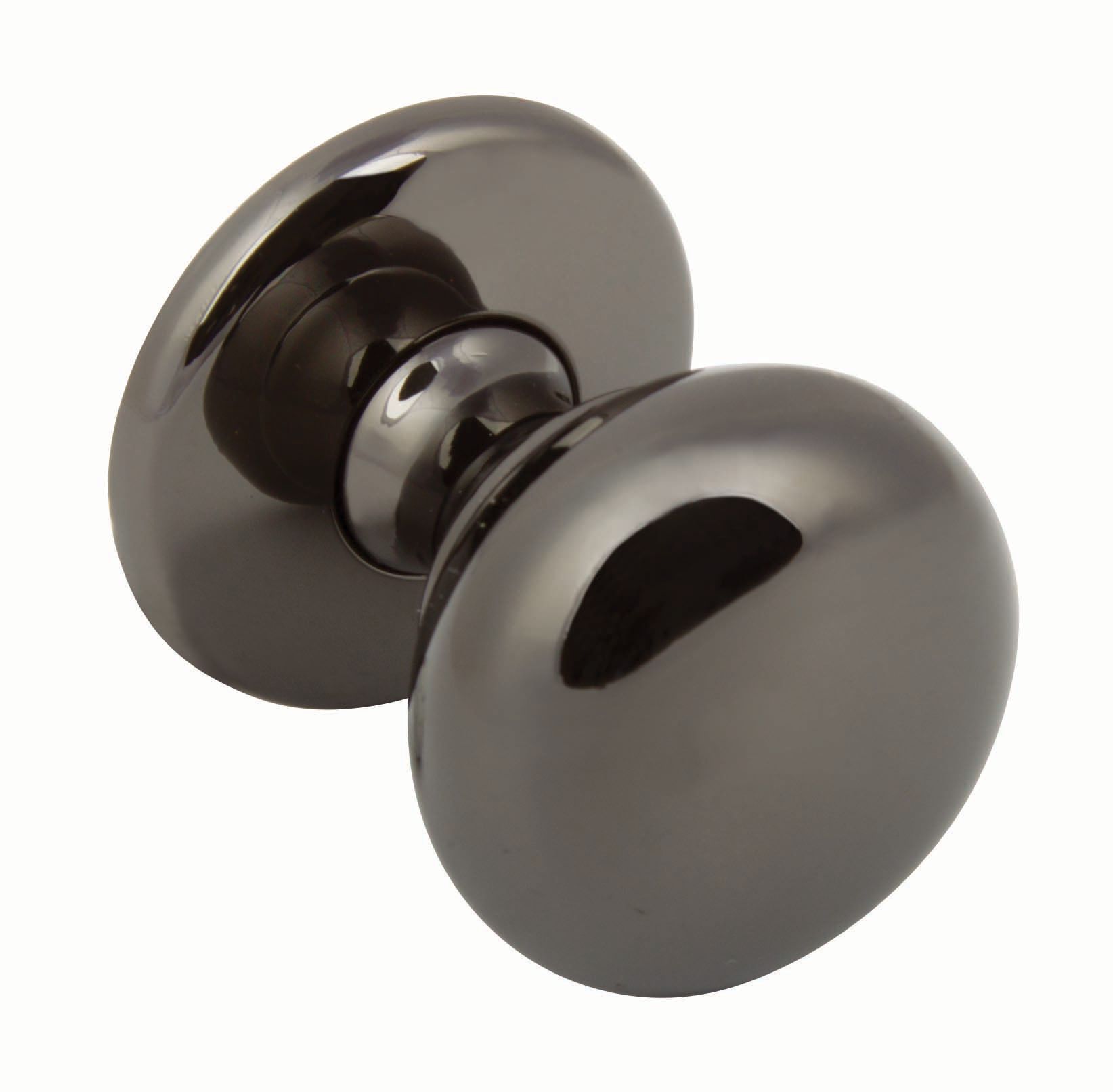 Image of Wickes Tilbury Knob Handle & Plate - Black Nickel