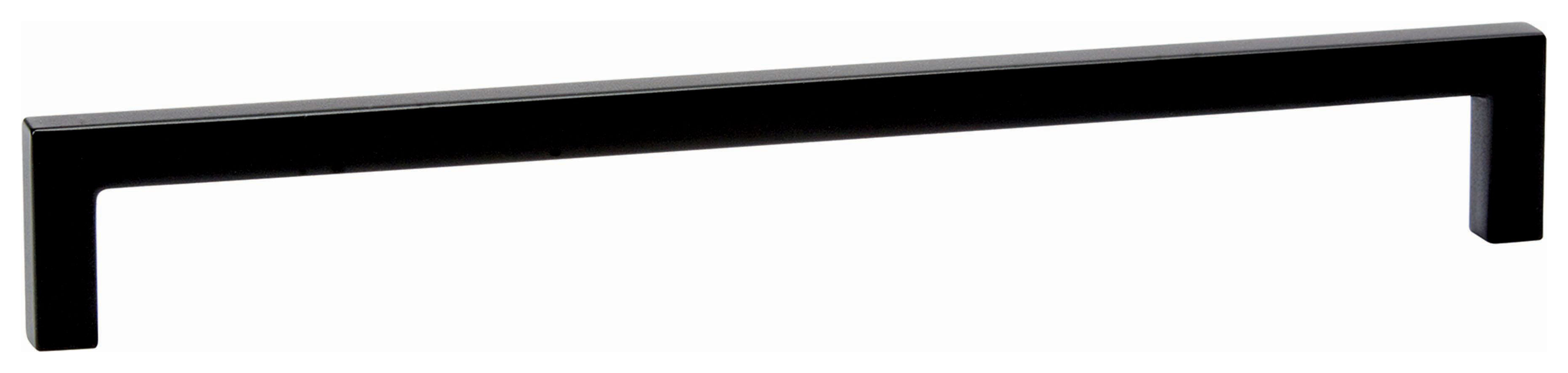 Image of Wickes Elgin Square Strap Handle - Matt Black 128mm