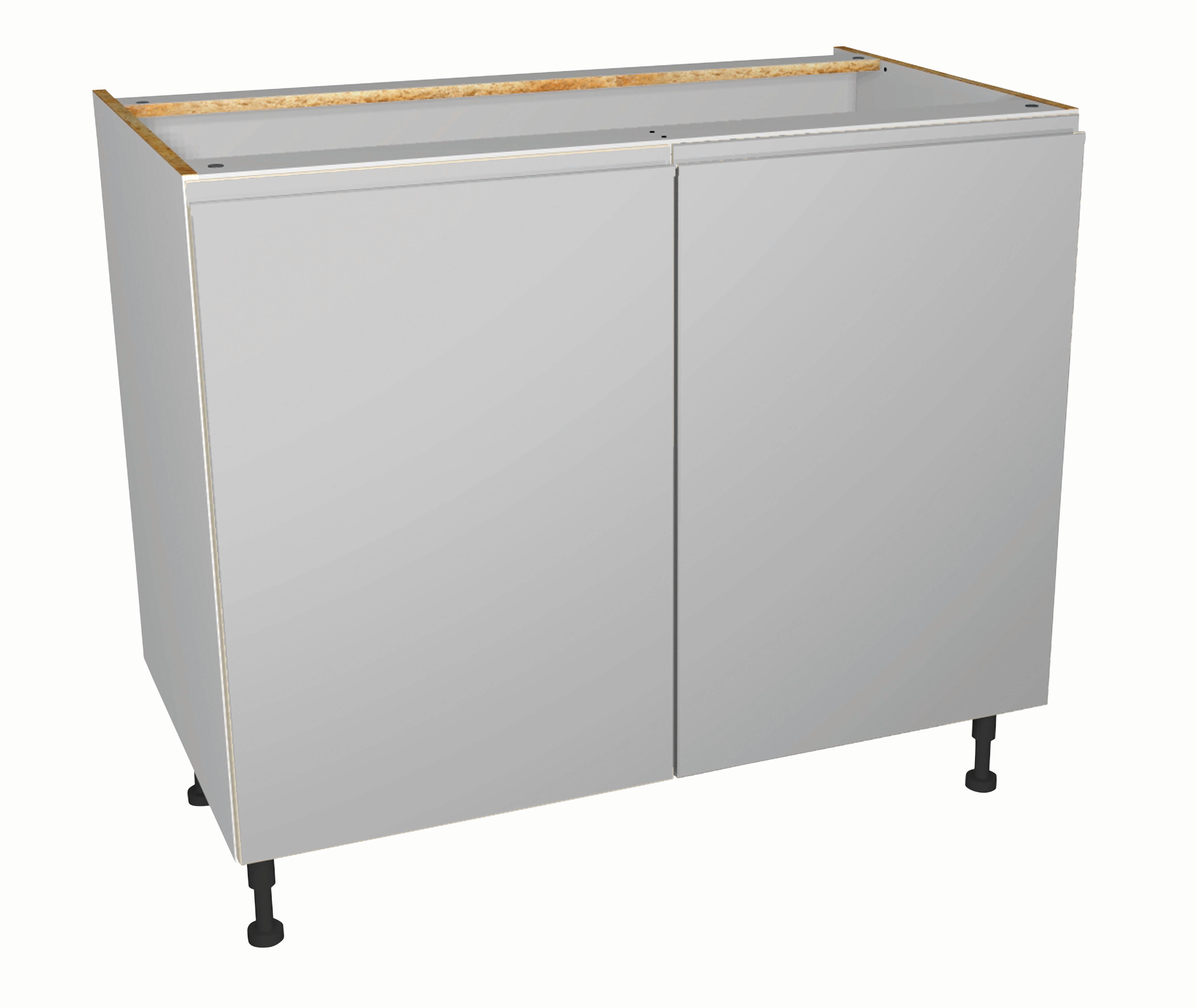 Image of Wickes Madison Grey Gloss Handleless Base Unit - 1000mm