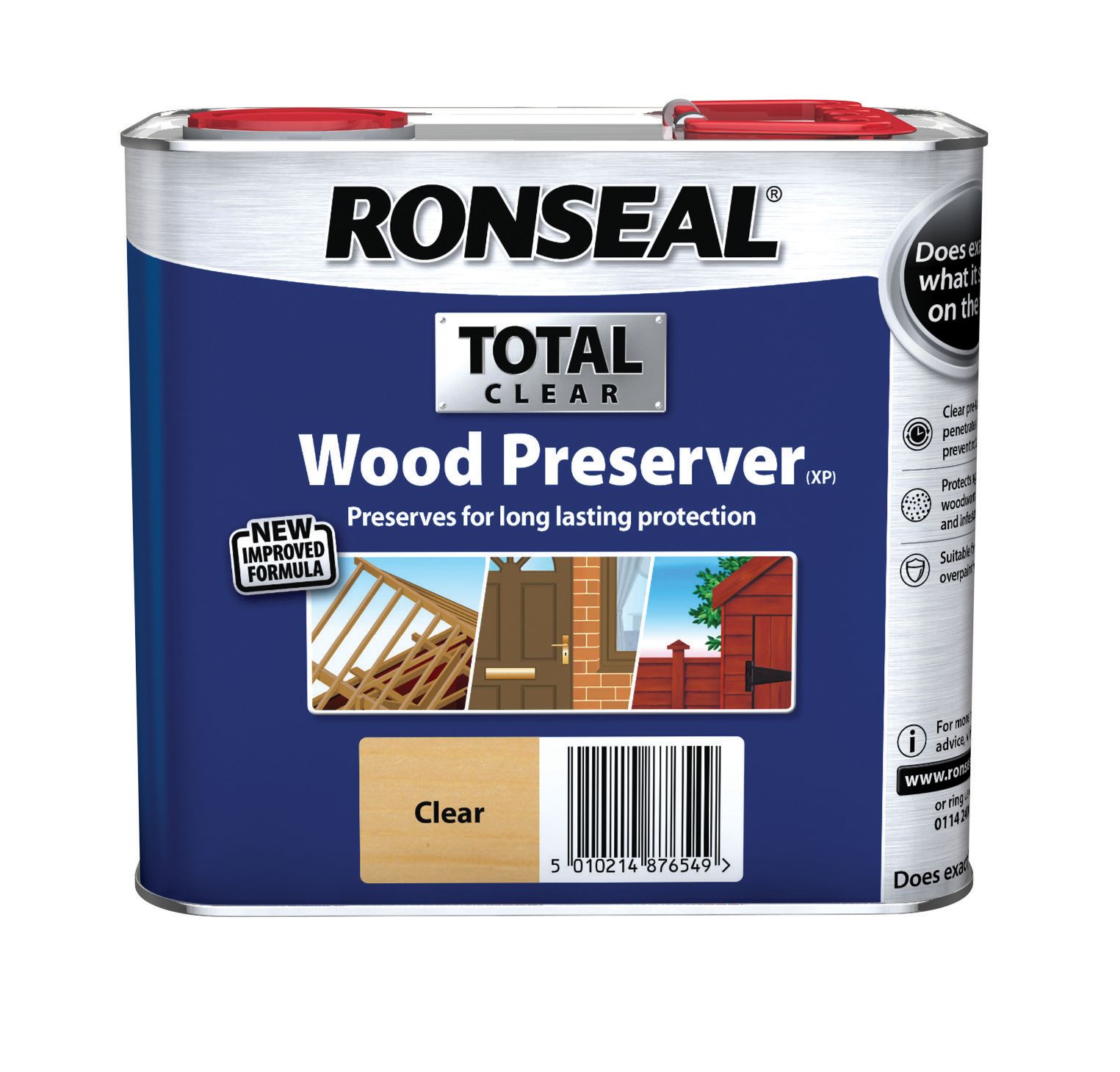 Image of Ronseal Total Wood Preserver Clear 2.5L
