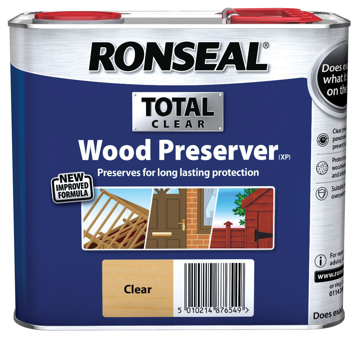 Image of Ronseal Total Wood Preserver Clear 2.5L