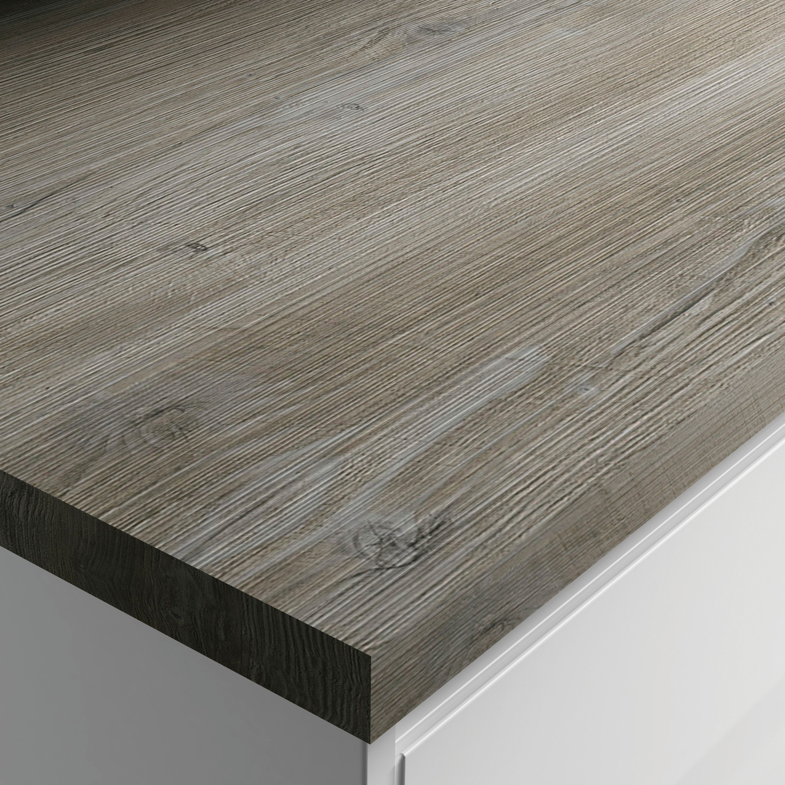 Image of Wickes Wood Effect Laminate Worktop Upstand - Mystic Pine 70 x 12mm x 3m