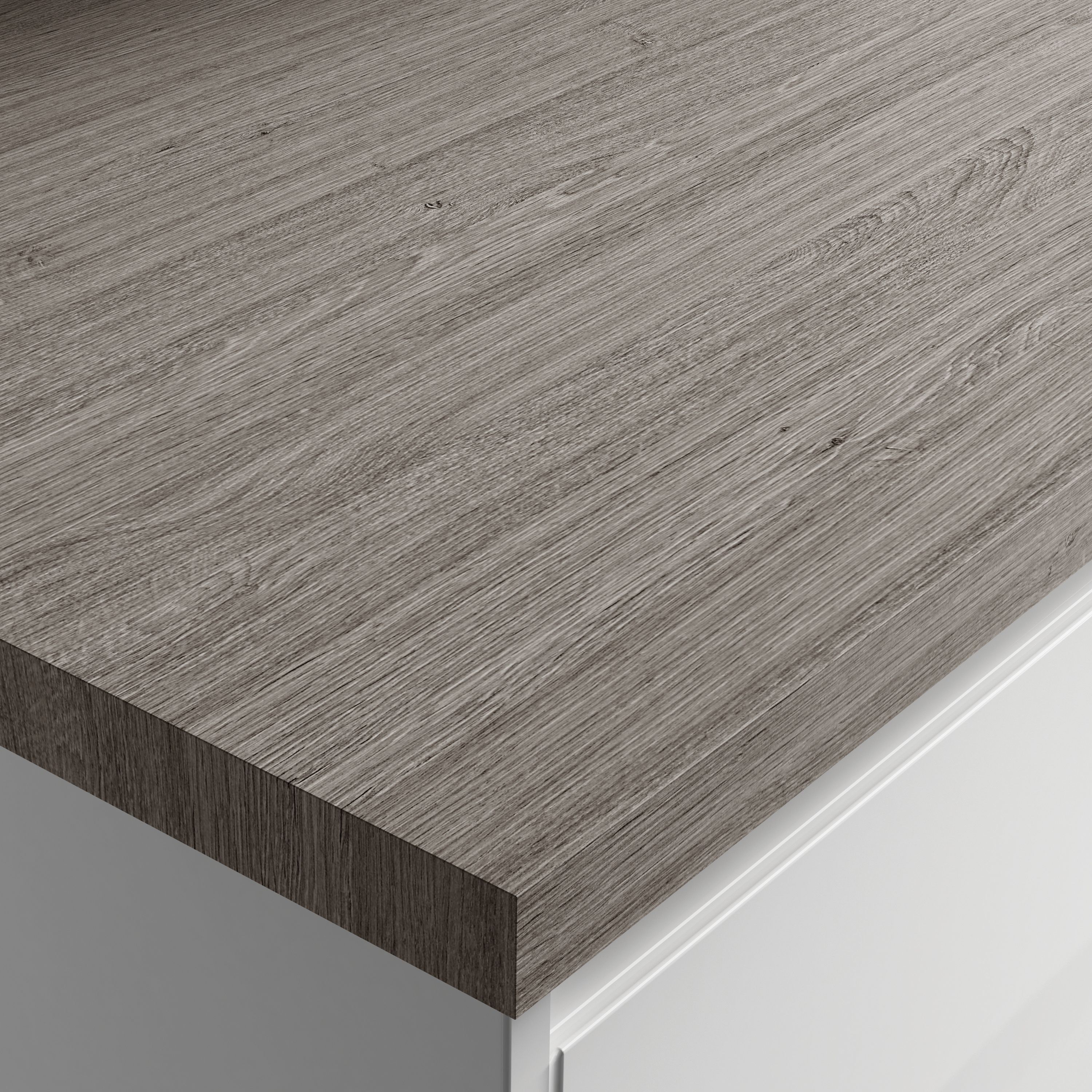 Wickes Silver Grain Wood Effect Laminate Worktop - 600 x 38 x 3000mm