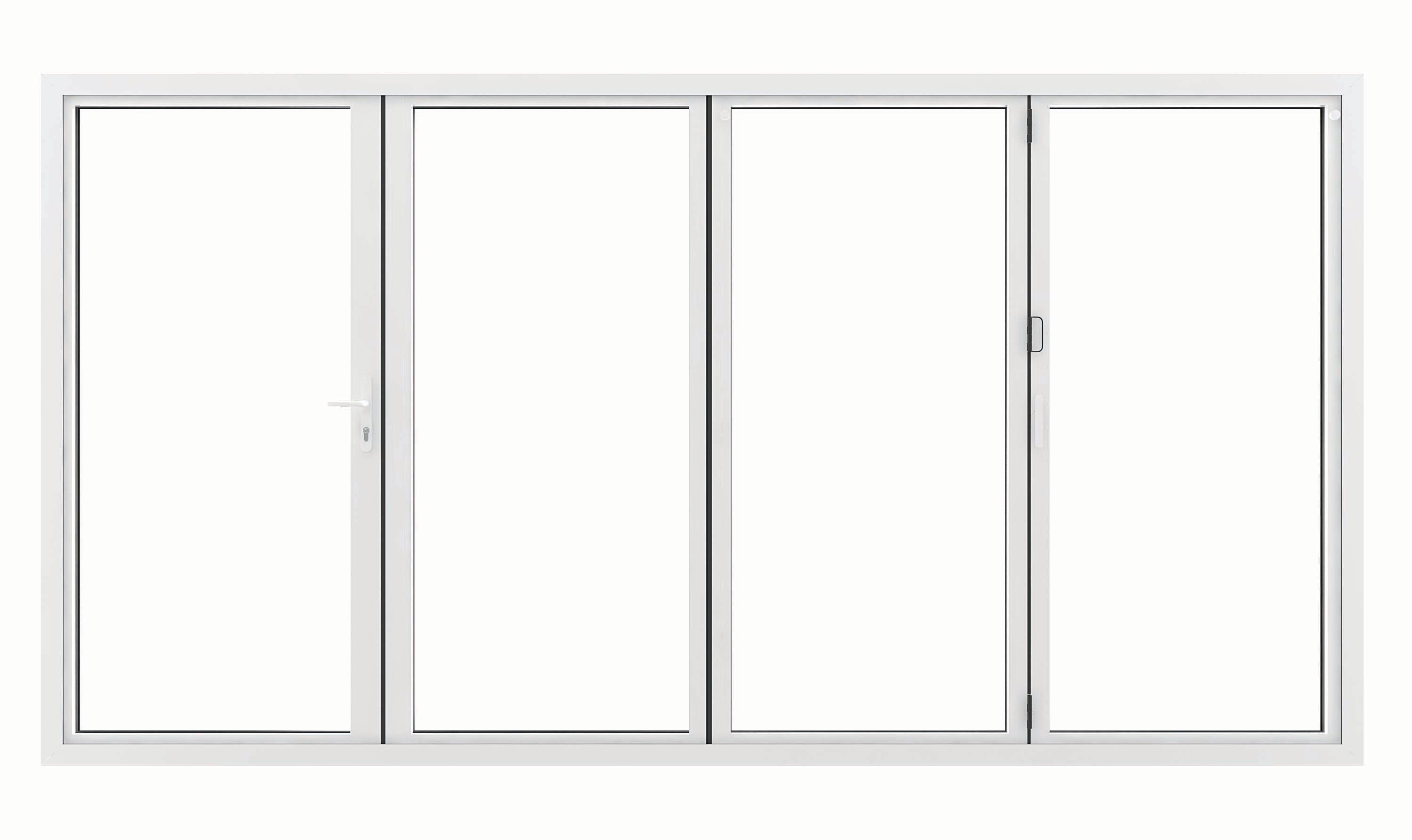 Image of JCI Aluminium Right Opening White Bi-Fold Door - 3590mm