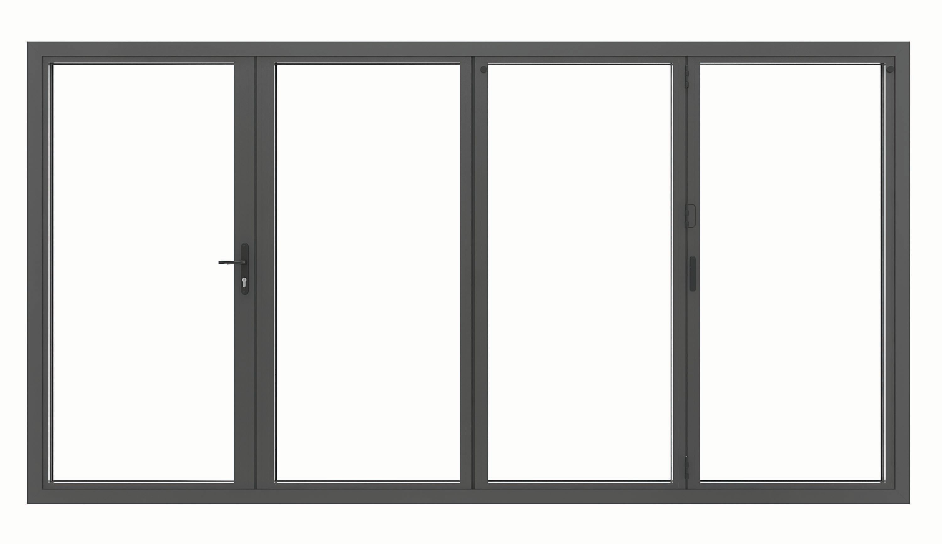 Image of JCI Aluminium Right Opening Grey Bi-Fold Door - 3590mm