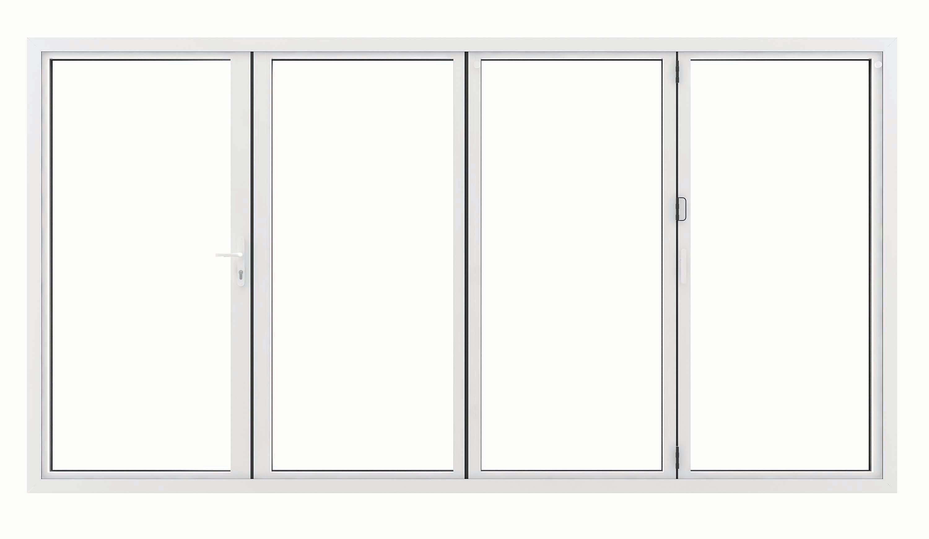 Image of JCI Aluminium Left Opening White Bi-Fold Door - 3990mm