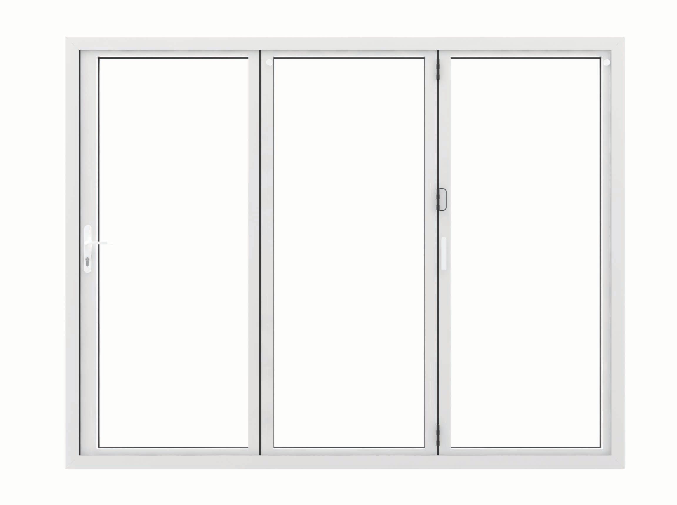 JCI Aluminium Right Opening White Bi-Fold Door - 2390mm