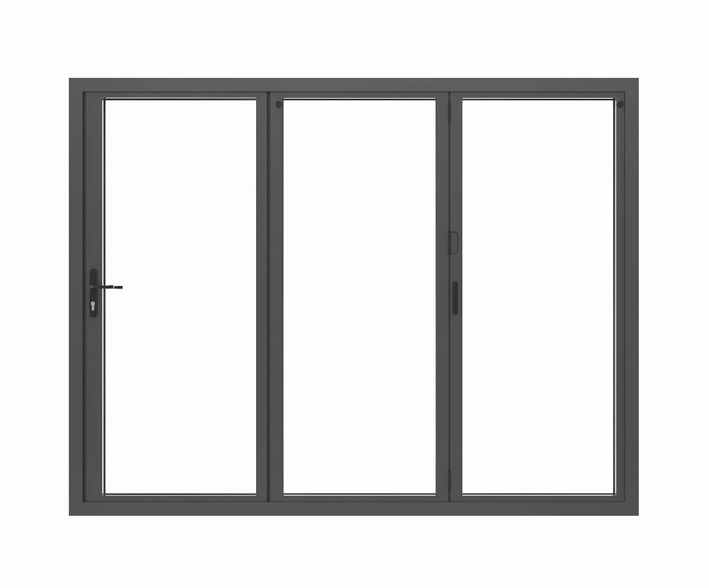 JCI Aluminium Right Opening Grey Bi-Fold Door - 2090mm