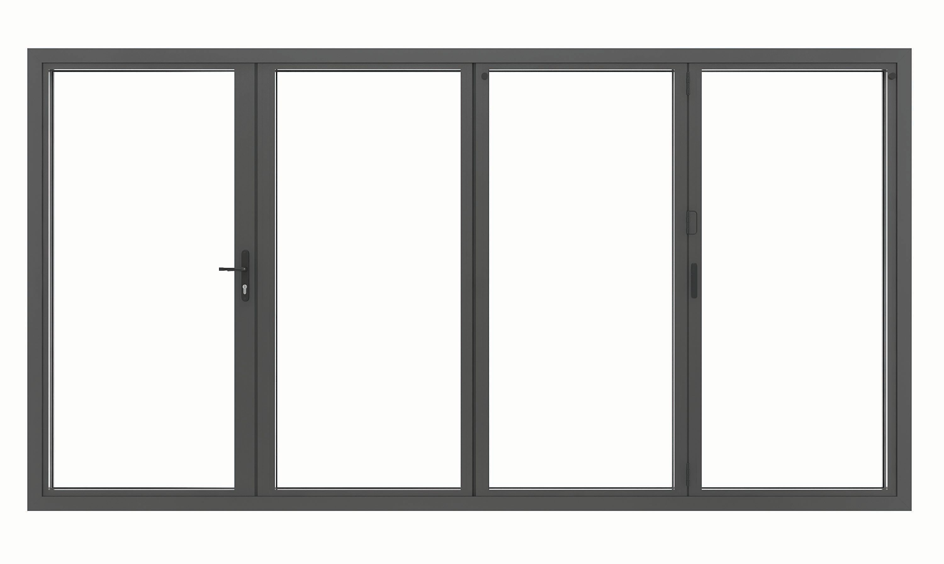 Image of JCI Aluminium Right Opening Grey Bi-Fold Door - 3990mm