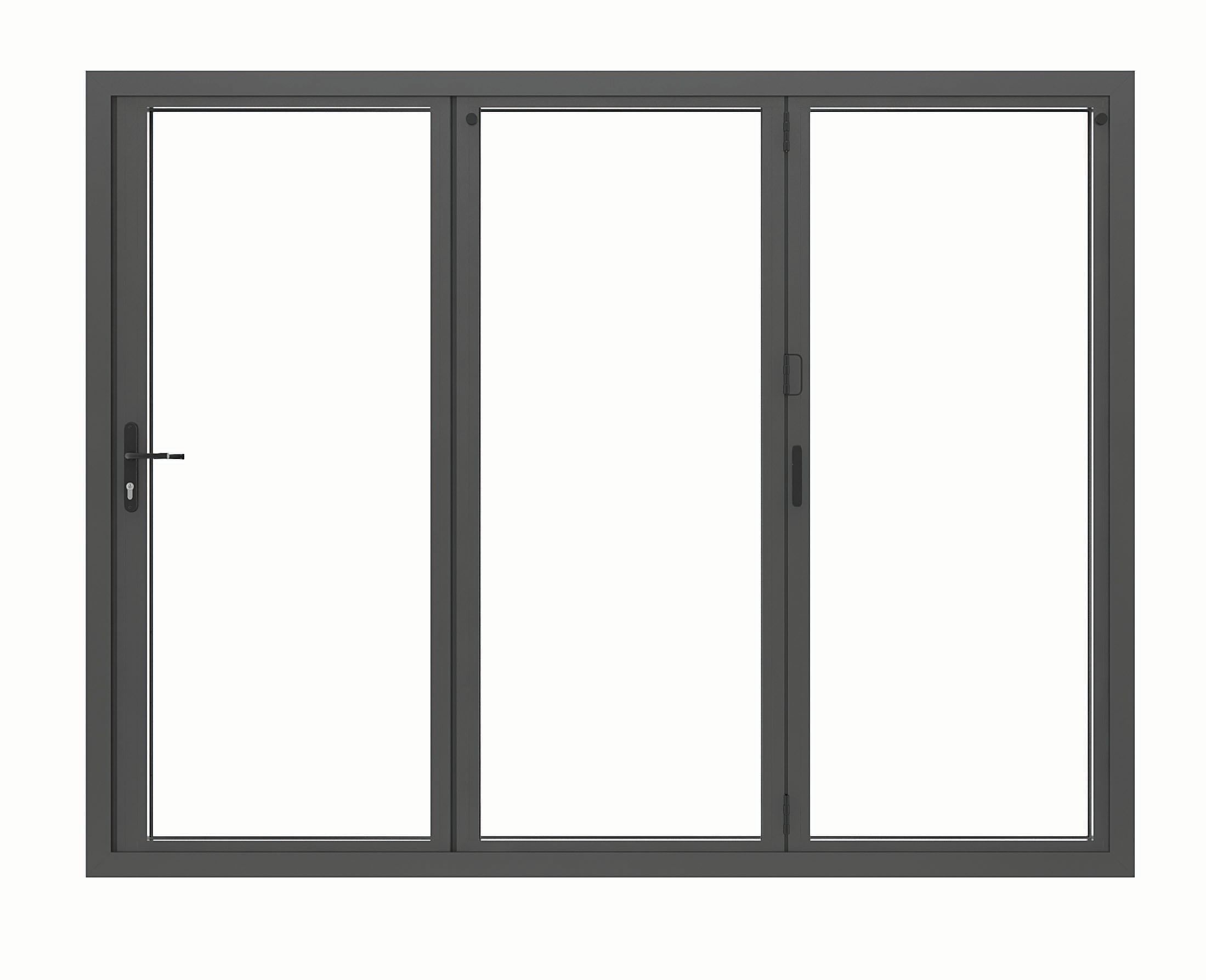 Image of JCI Aluminium Right Opening Grey Bi-Fold Door - 2690mm