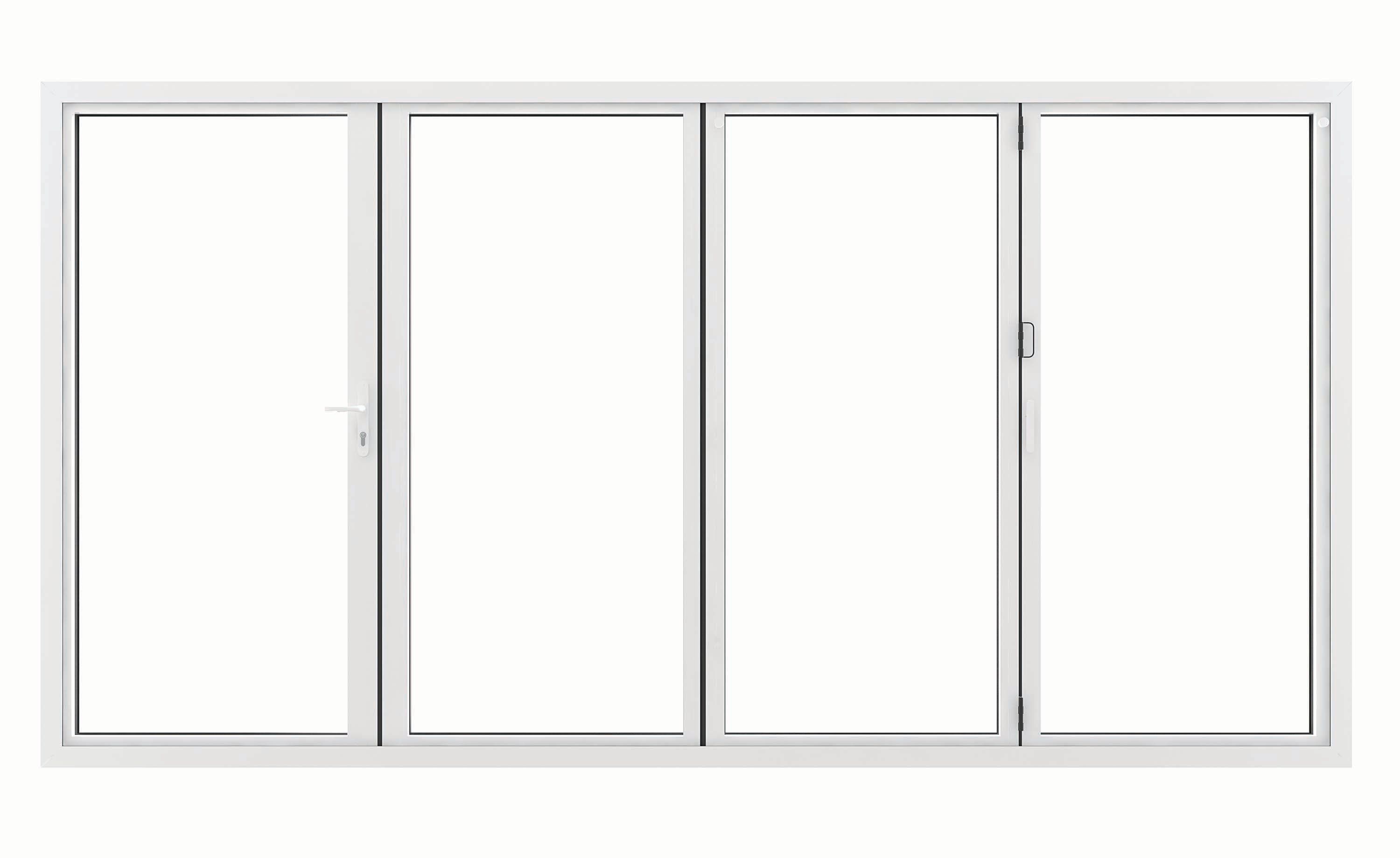 Image of JCI Aluminium Left Opening White Bi-Fold Door - 3590mm