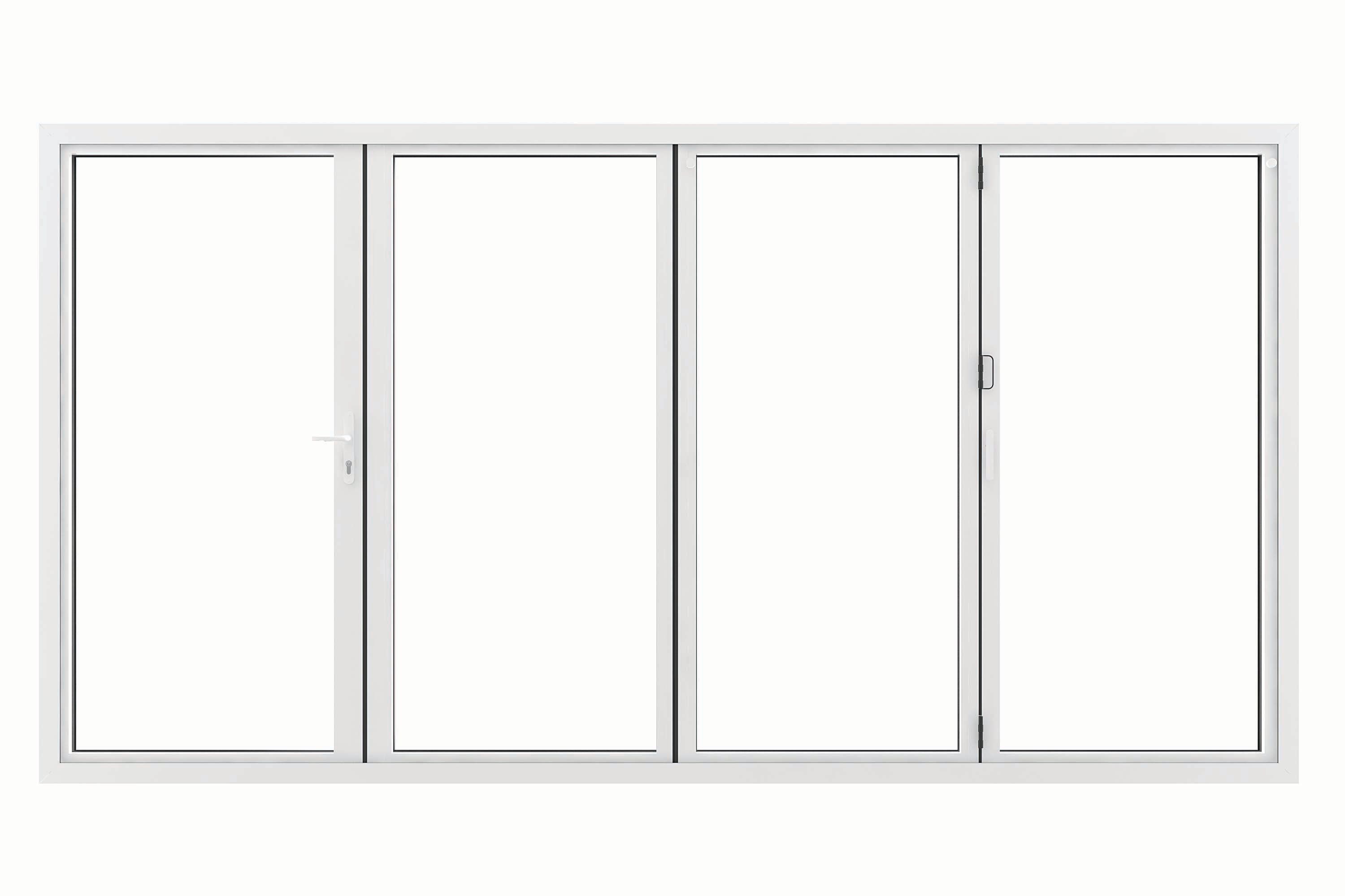 JCI Aluminium Right Opening White Bi-Fold Door - 3990mm