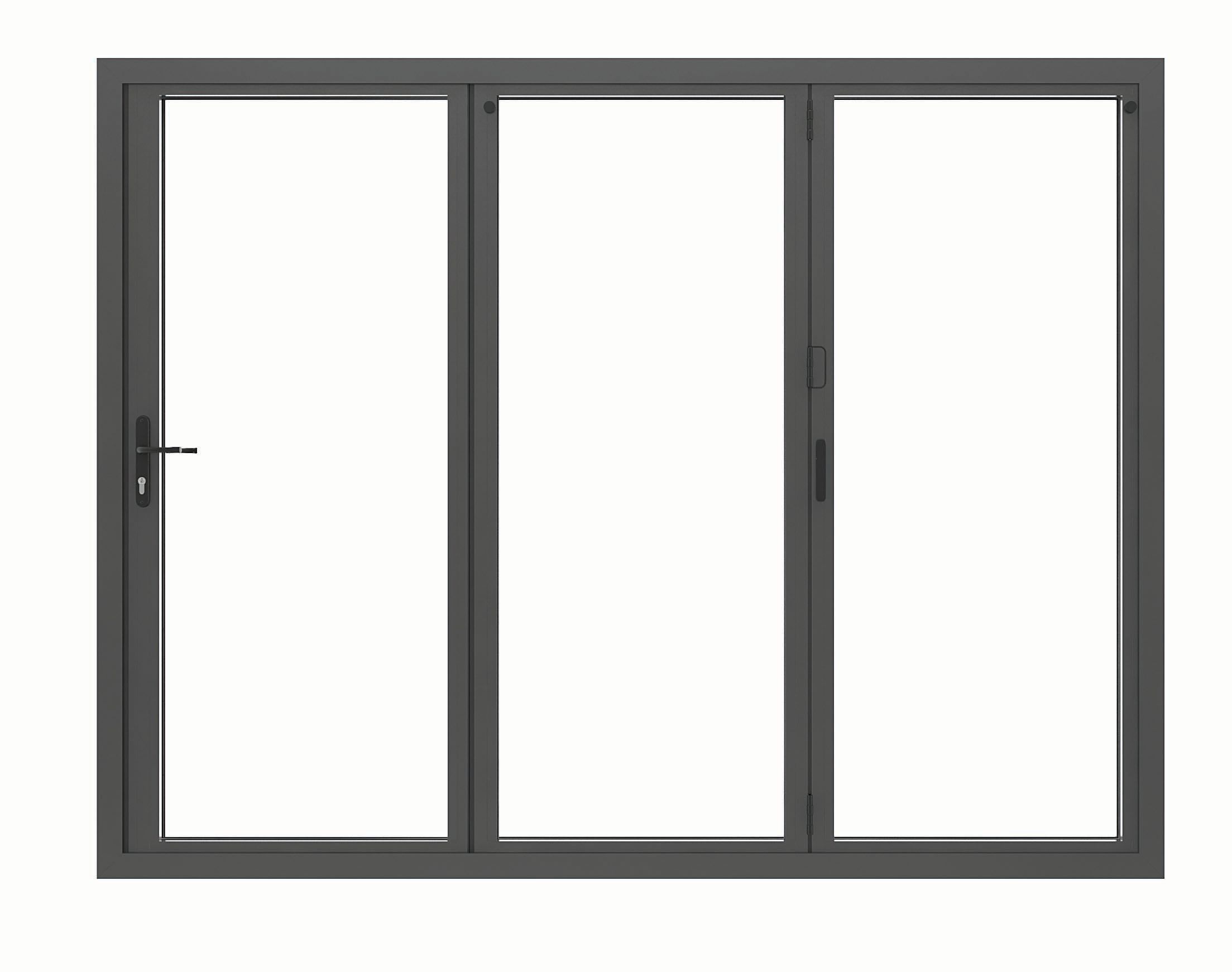 Image of JCI Aluminium Left Opening Grey Bi-Fold Door - 2690mm