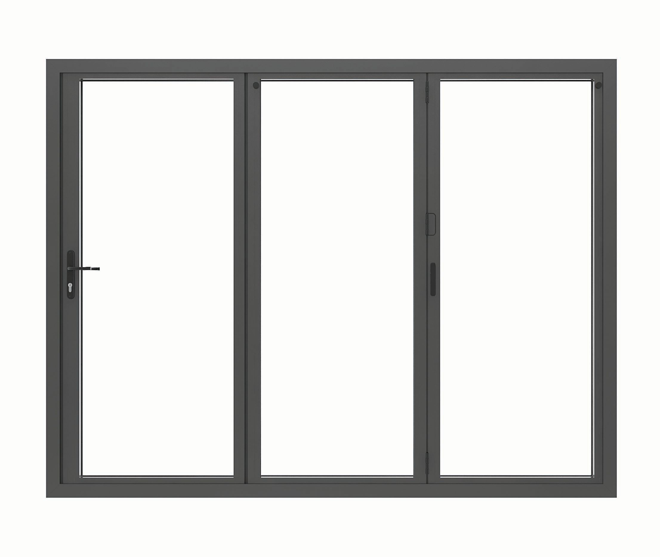 Image of JCI Aluminium Right Opening Grey Bi-Fold Door - 2390mm