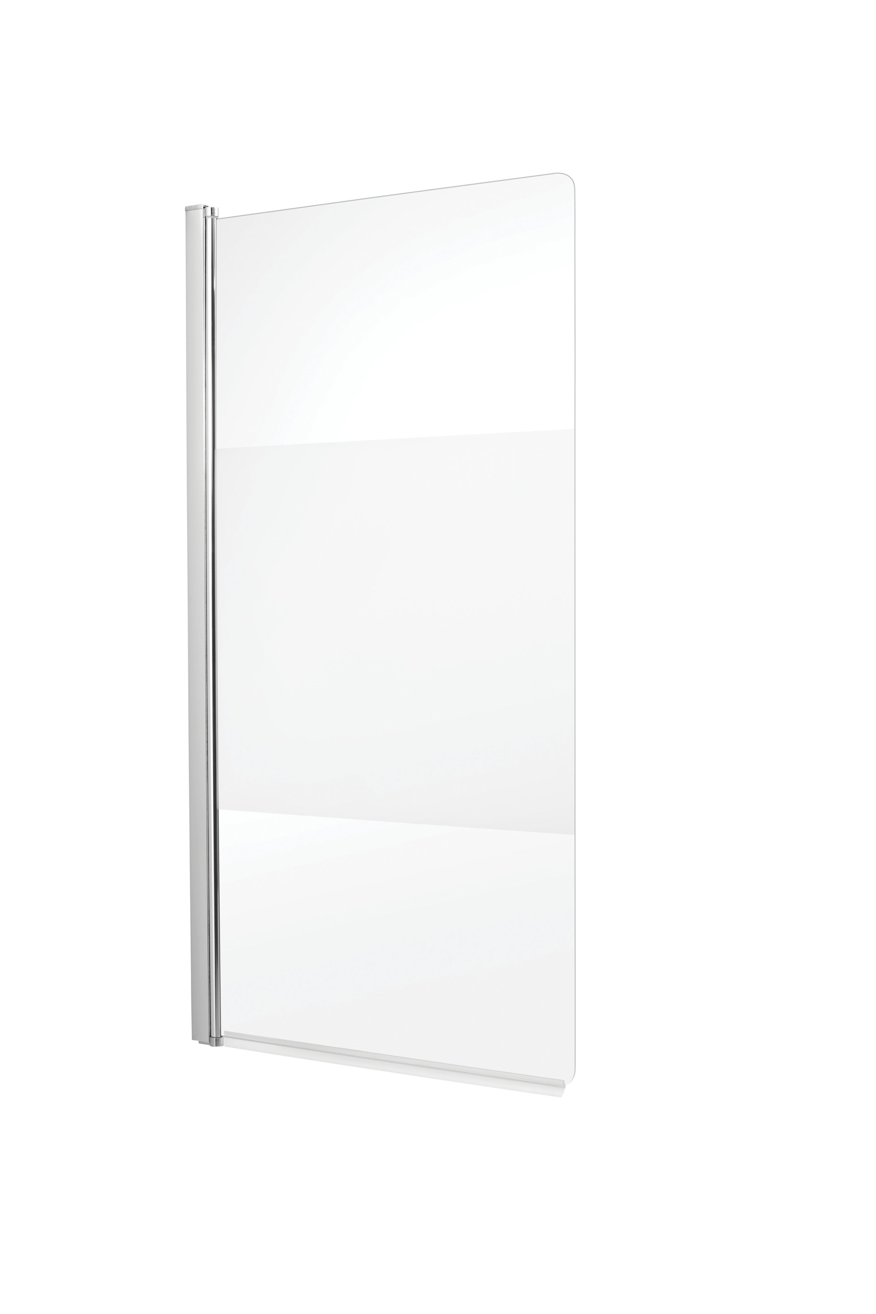 Image of Wickes Chrome with Modesty Panel Half Frame Bath Screen - 1400 x 750mm