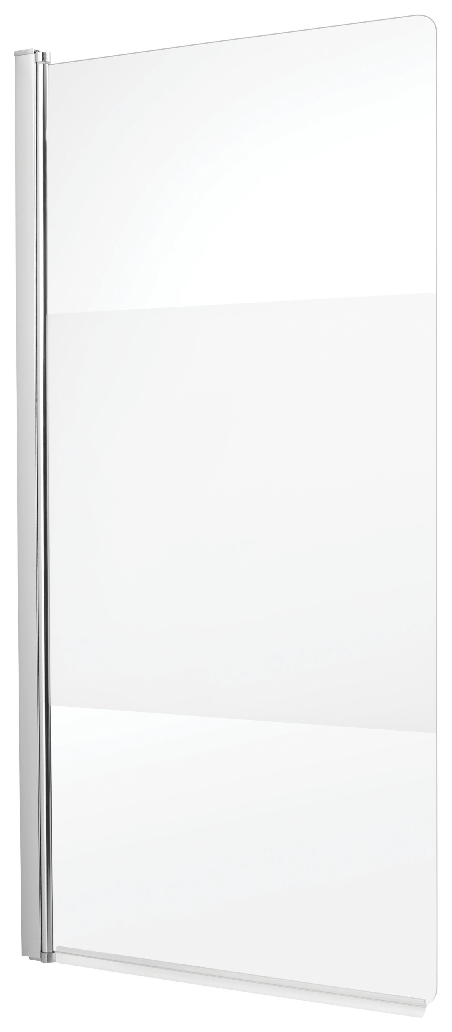 Image of Wickes Chrome with Modesty Panel Half Frame Bath Screen - 1400 x 750mm