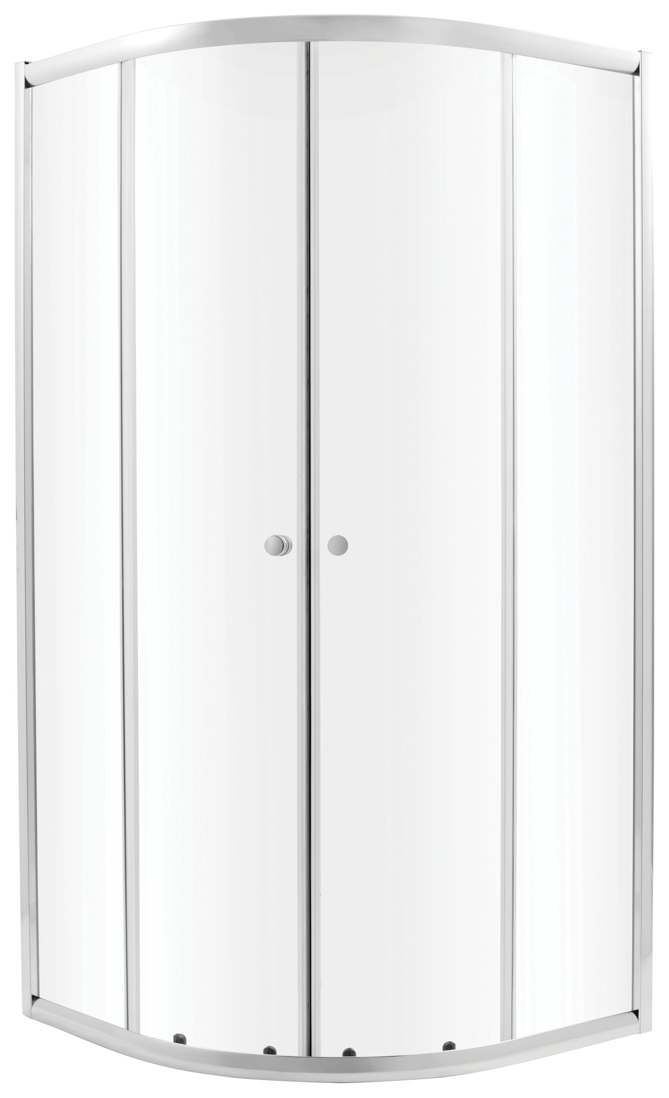 Image of Wickes Chrome Quadrant Sliding Shower Enclosure - 800 x 800mm