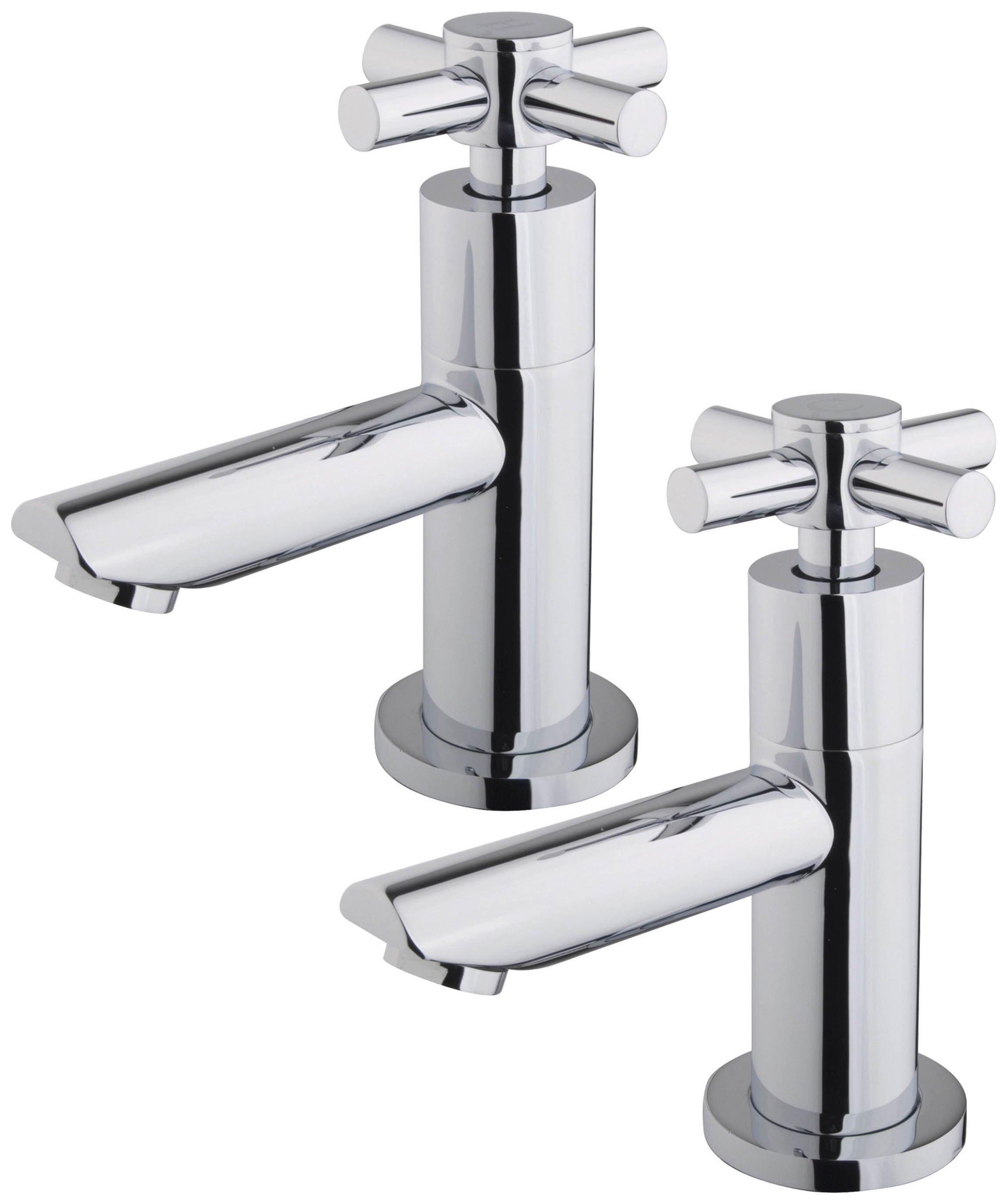 Wickes Trivor Chrome Basin Taps