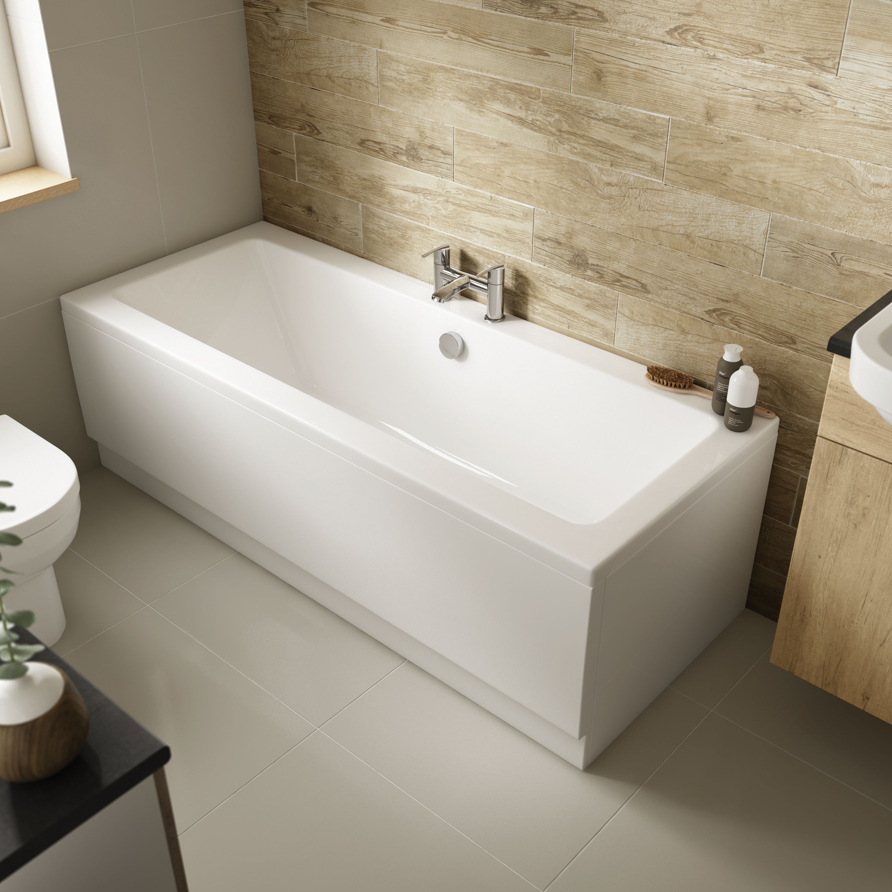 Image of Wickes Camisa Double Ended Bath - 1700mm