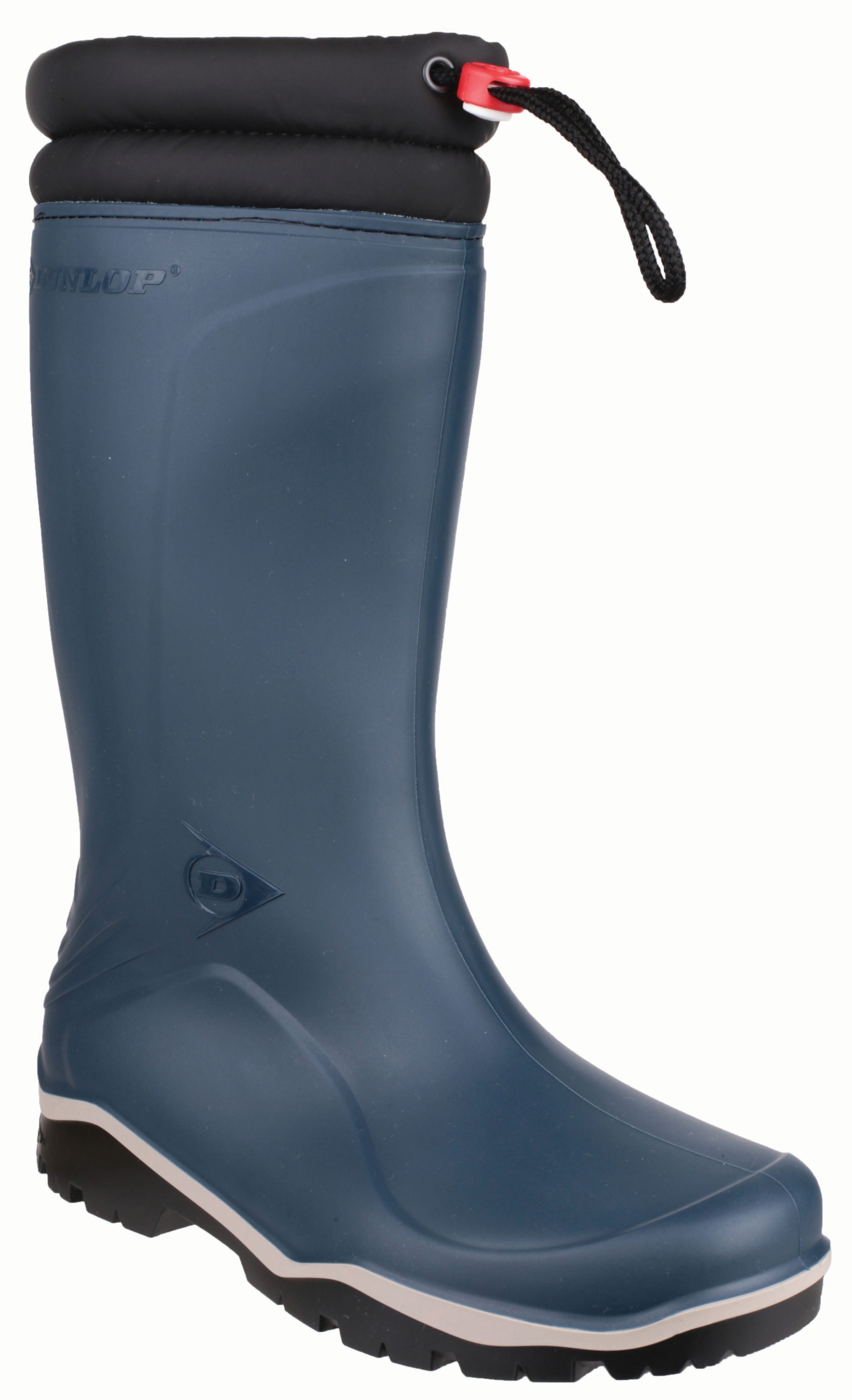 Dunlop Blizzard Winter Wellington Boot - Blue/Black Size 8