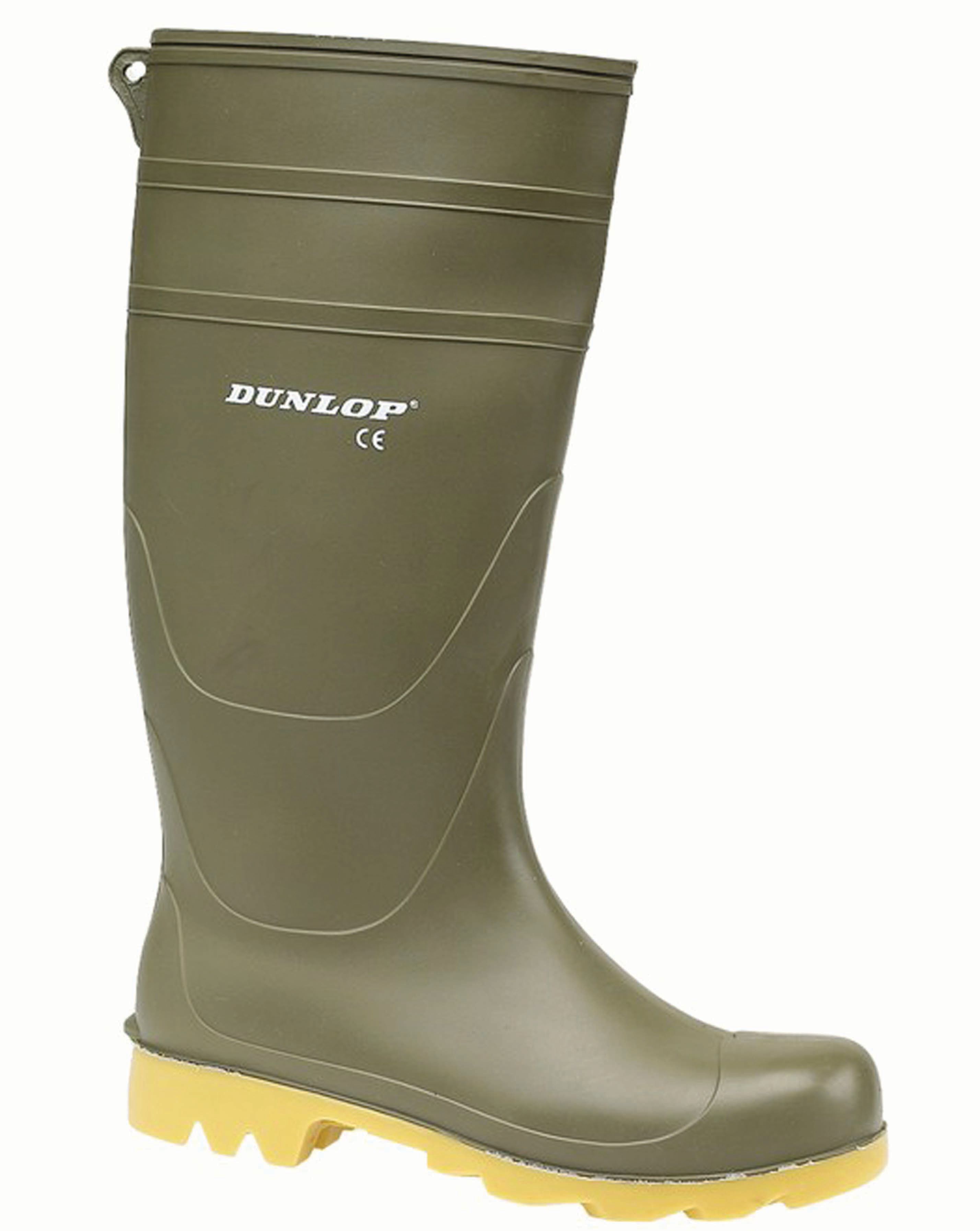Image of Dunlop Universal PVC Wellington Boot - Green Size 10