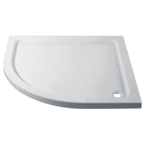 Wickes White Cast Stone Quadrant Shower Tray - 800 X 800mm