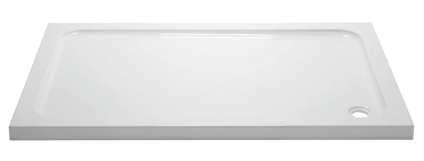 Wickes 45mm Cast Stone Rectangular Shower Tray - 1500 x 800mm
